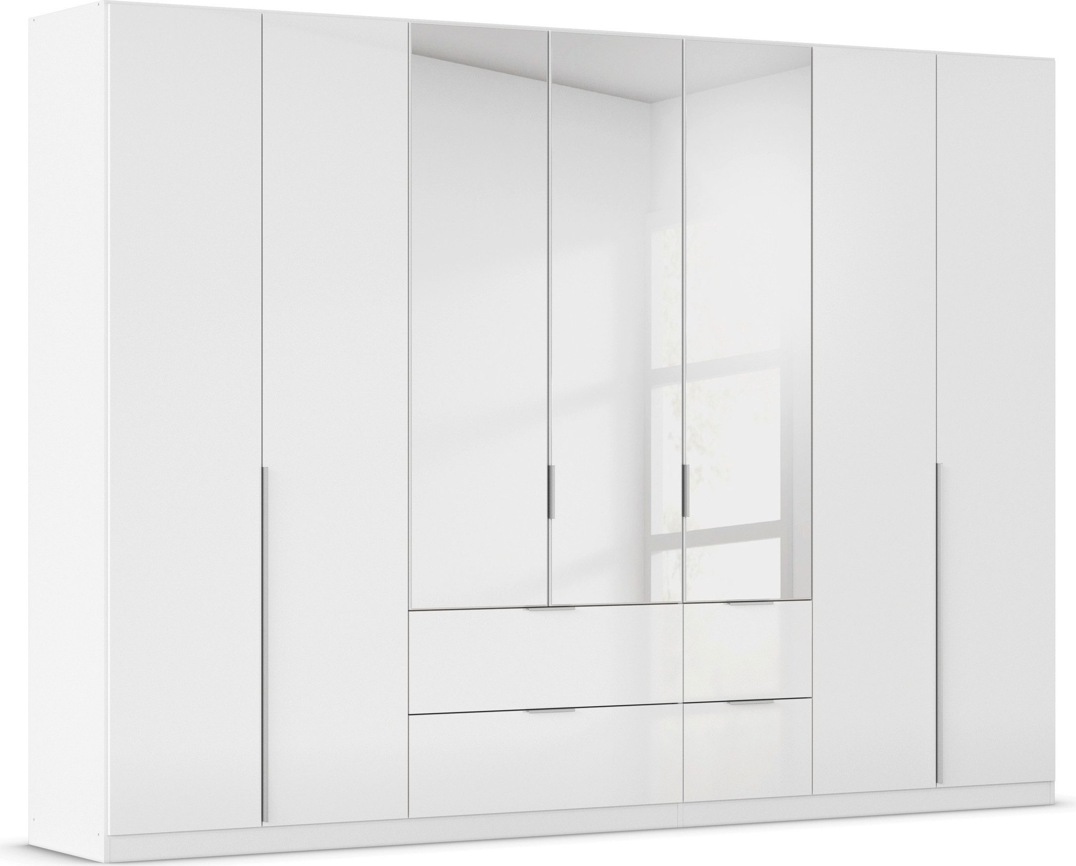 OTTO home Drehtürenschrank Kleiderschrank Schrank Garderobe AGORDO mit Dekor- oder Hochglanzfront (in zwei Griff-Farben, Breiten 91-360 cm) mit Außenschubkästen, in 7 Breiten und 2 Höhen MADE IN GERMANY