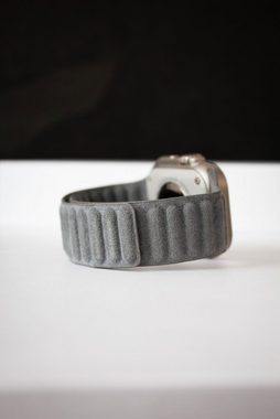 LAiMER Uhrenarmband LAIMER Apple Watch Armband UB1133-AW44 ROME, Alcantara Lunar Grey