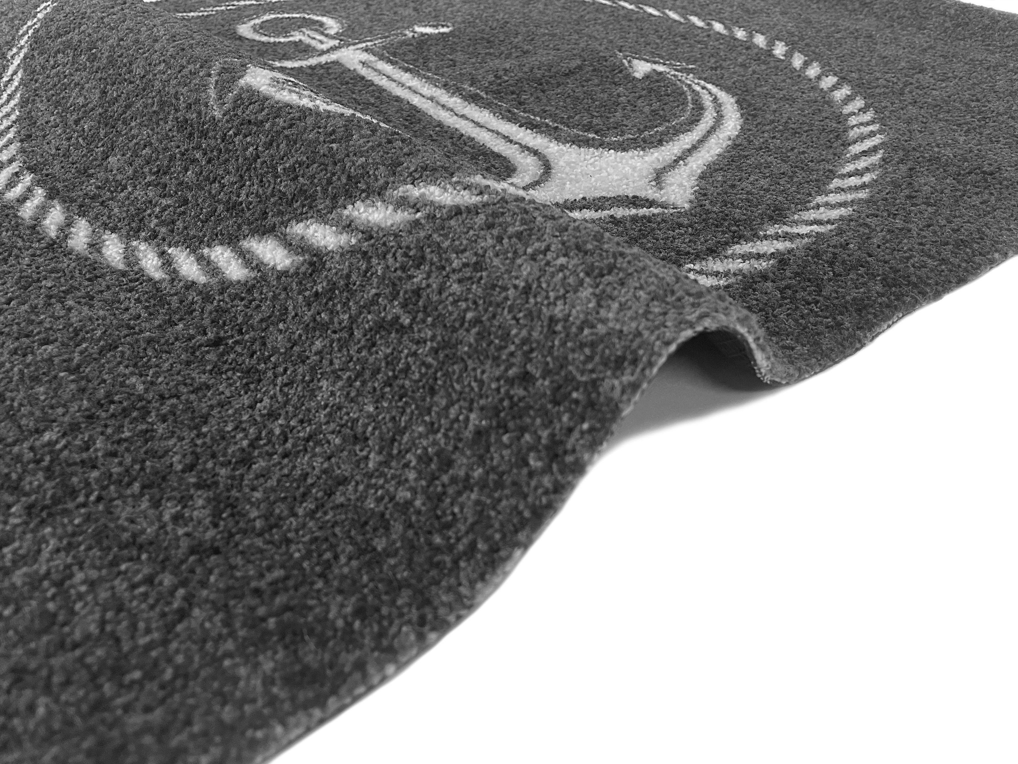 Fußmatte Anker, 5 waschbar schwarz Schmutzfangmatte, my rechteckig, home, Höhe: mm, Outdoor In- und geeignet, rutschhemmend