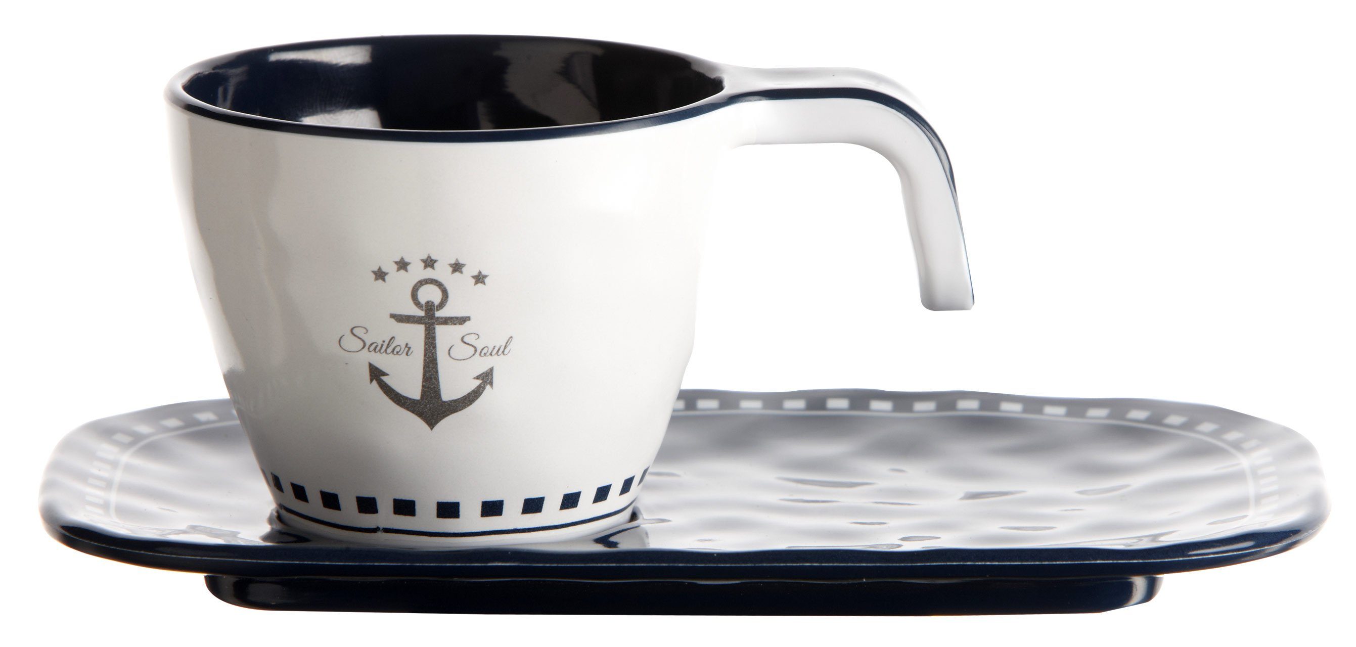 Marine Business Espressotasse Espressotasse mit Unterteller - Sailor Soul, 1-tlg., Melamin