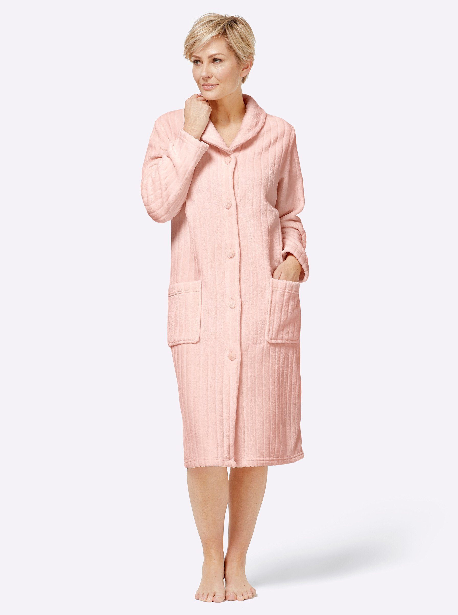 comtessa Morgenmantel, Polyester, Fleece apricot