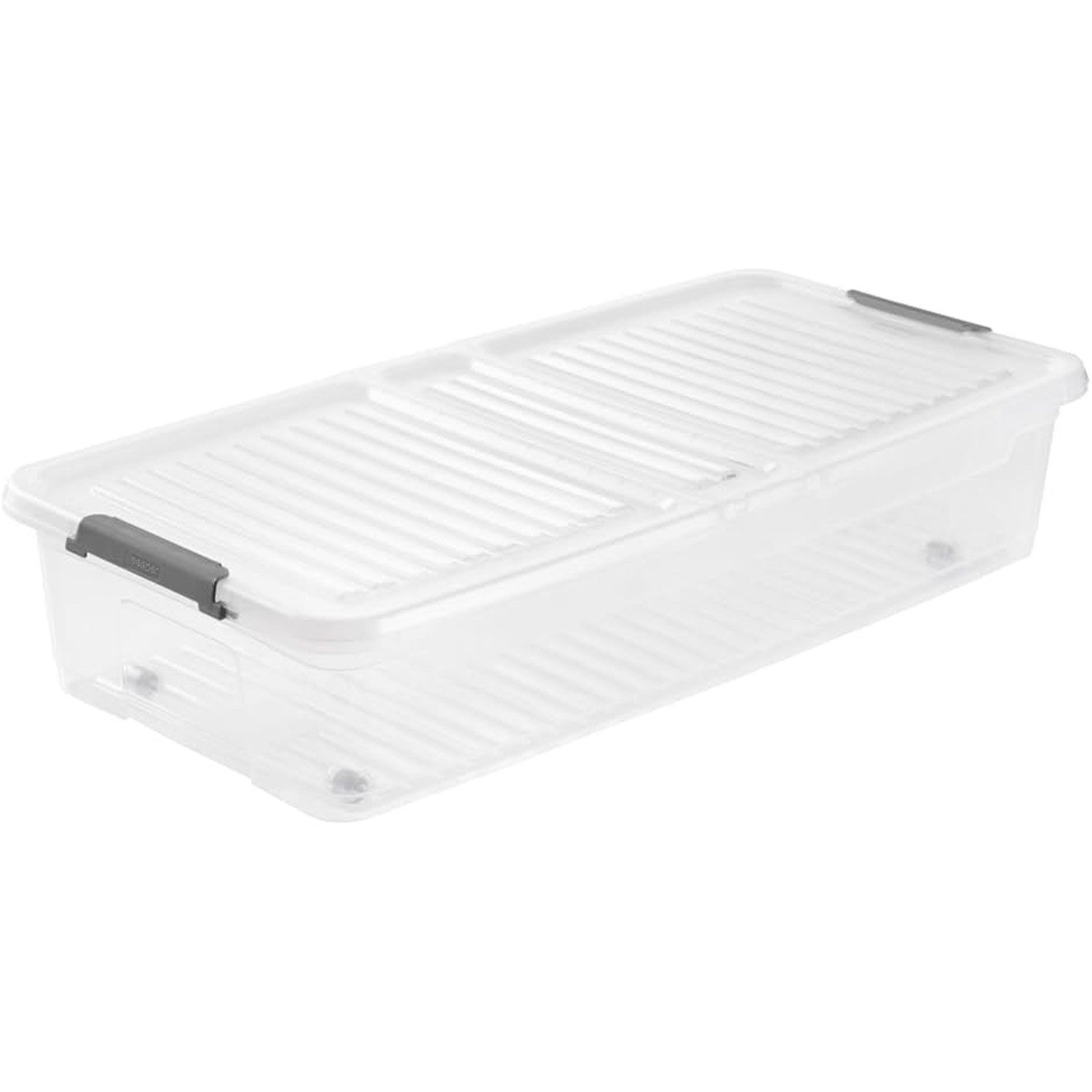 keeeper Unterbettkommode Leo Container mit Rädern Deckel 33l, Deckel mit Clips