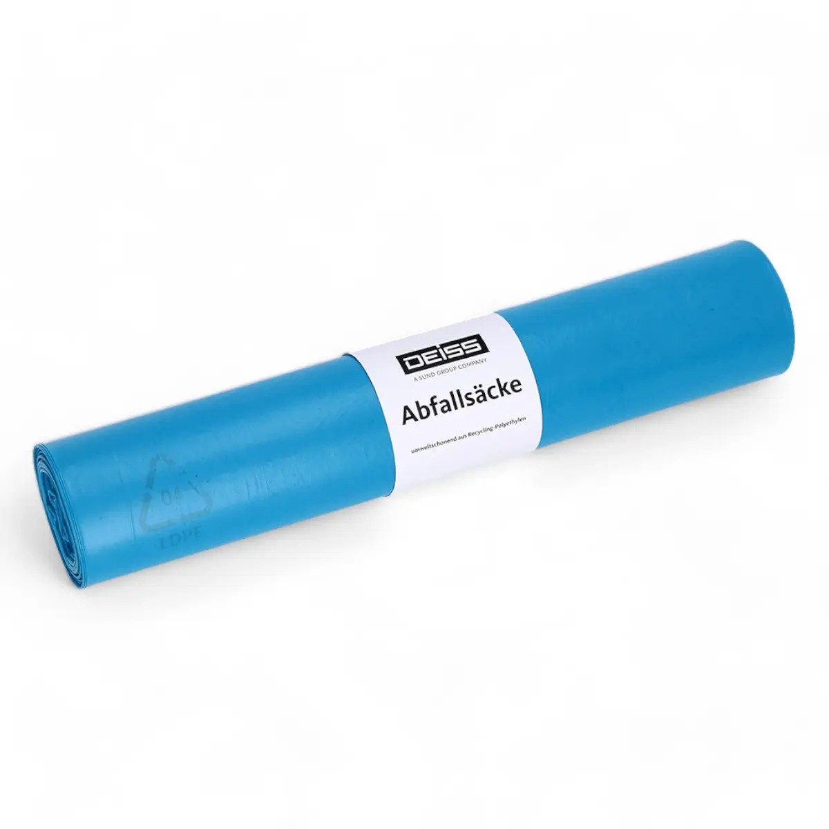Deiss Müllbeutel DEISS STANDARD Müllsack Blauer Engel 120 Liter LDPE, 20304, Zertifiziert mit dem Blauen Engel, aus Recyclingmaterial.