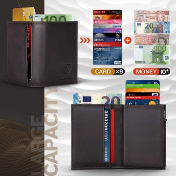 TEEHON Geldbörse Kartenetui Pop-up-Kreditkartenhalter Hochwertige Geldbörse aus Leder, kleine Geldbörse,Visitenkartenetui,Pop-Up-Design