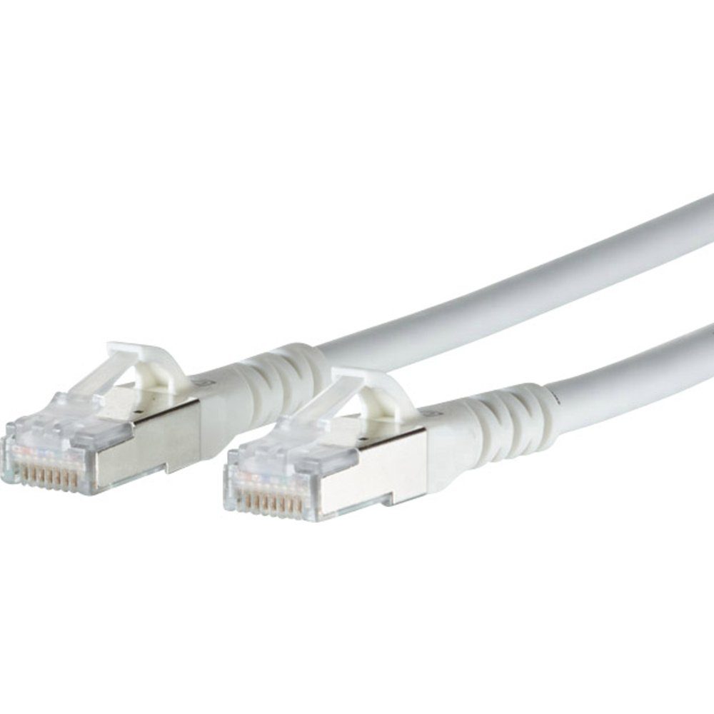 Metz Connect Metz Connect 130845A088-E RJ45 Patchkabel CAT 6a S/FTP 10.00 m Weiß mi Netzkabel, (1000.00 cm)