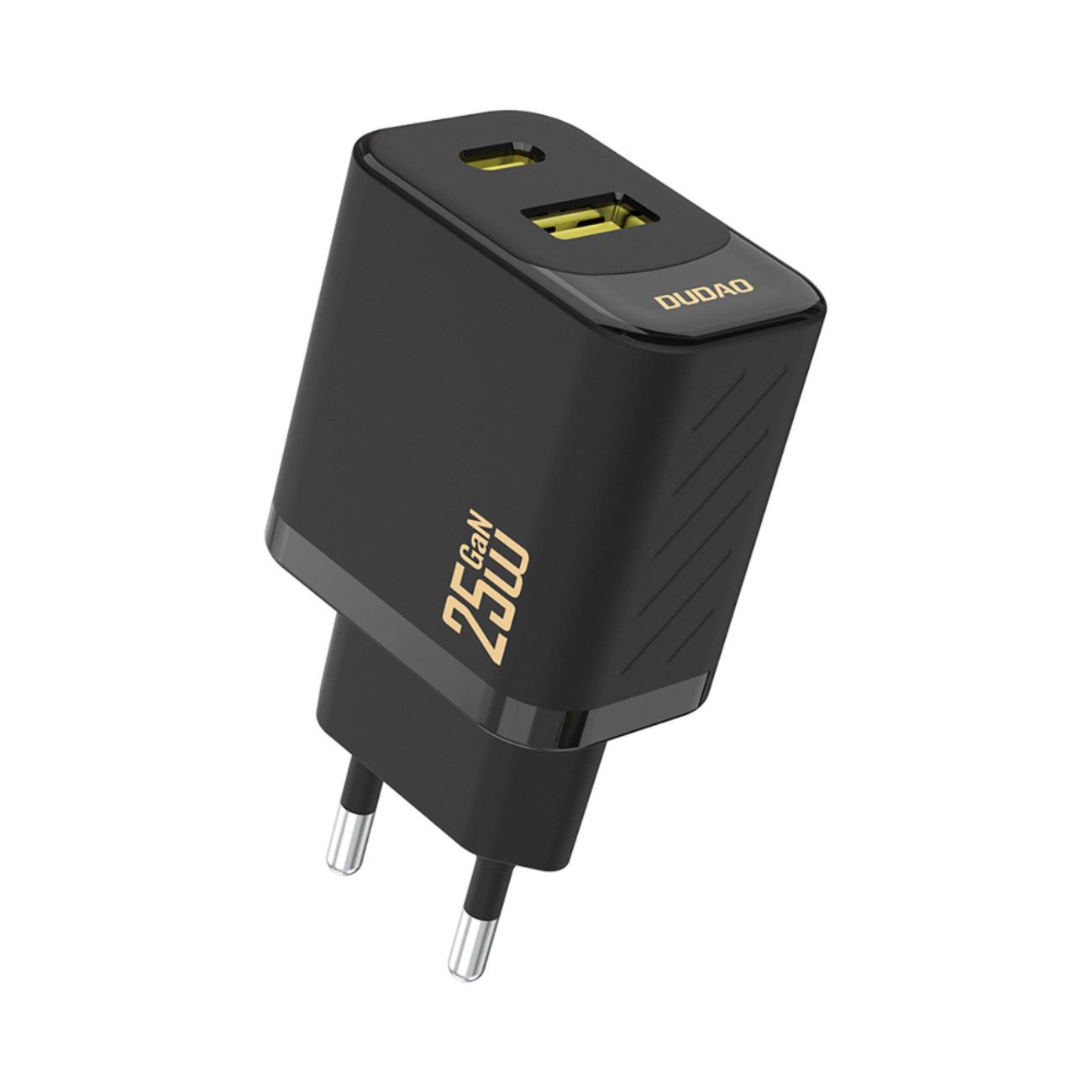 Dudao A26T USB-Ladegerät (2,1 mA, Einzelladegerät, Einzelladegerät, GaN Ladegerät 25W, USB-C & USB-A, PD & QC Schnellladefunktion)