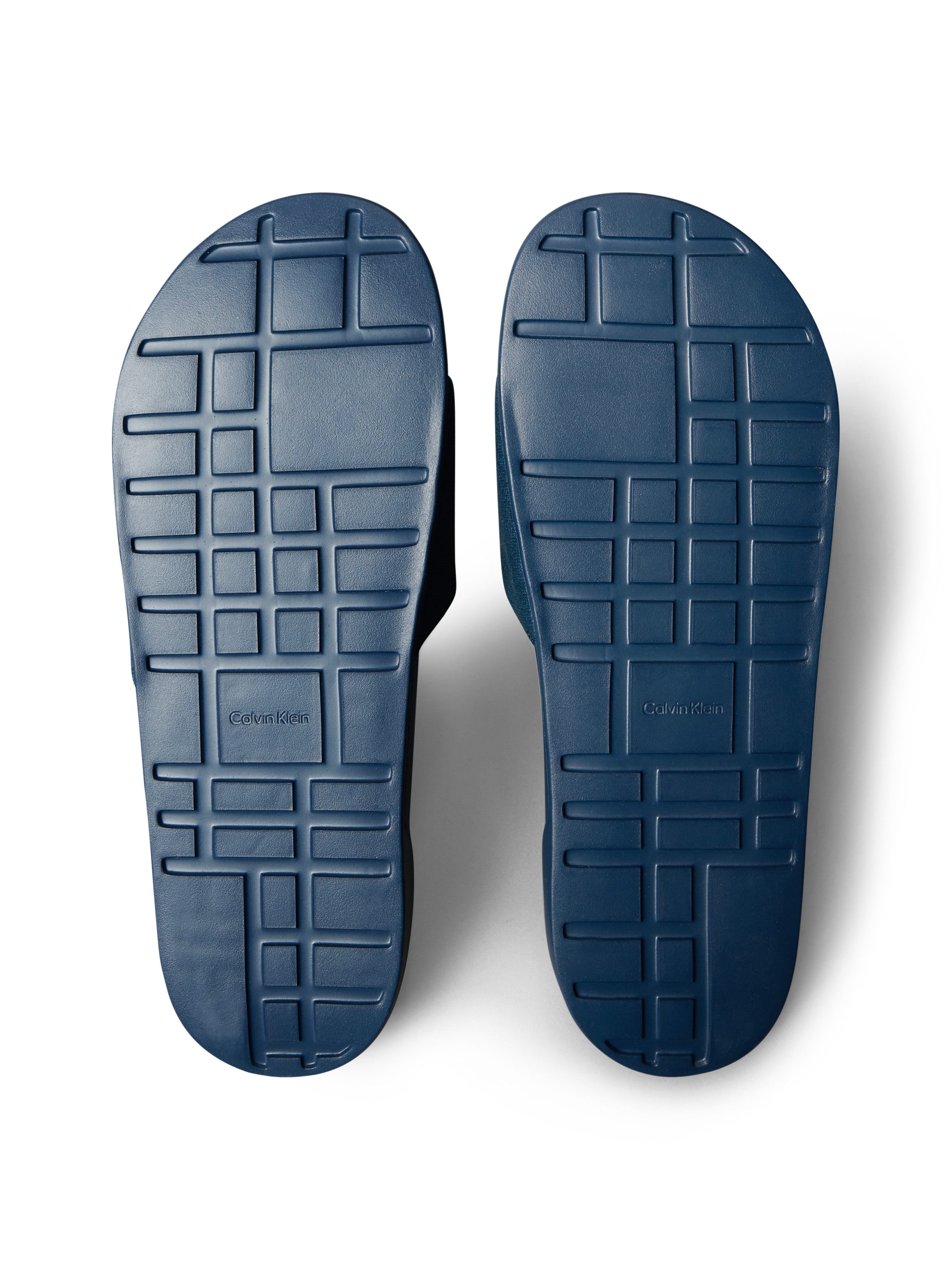 Calvin Klein Jeans ESS SLIDE CV Pantolette Badeschuh, Flat, Poolslides mit Logoschriftzug