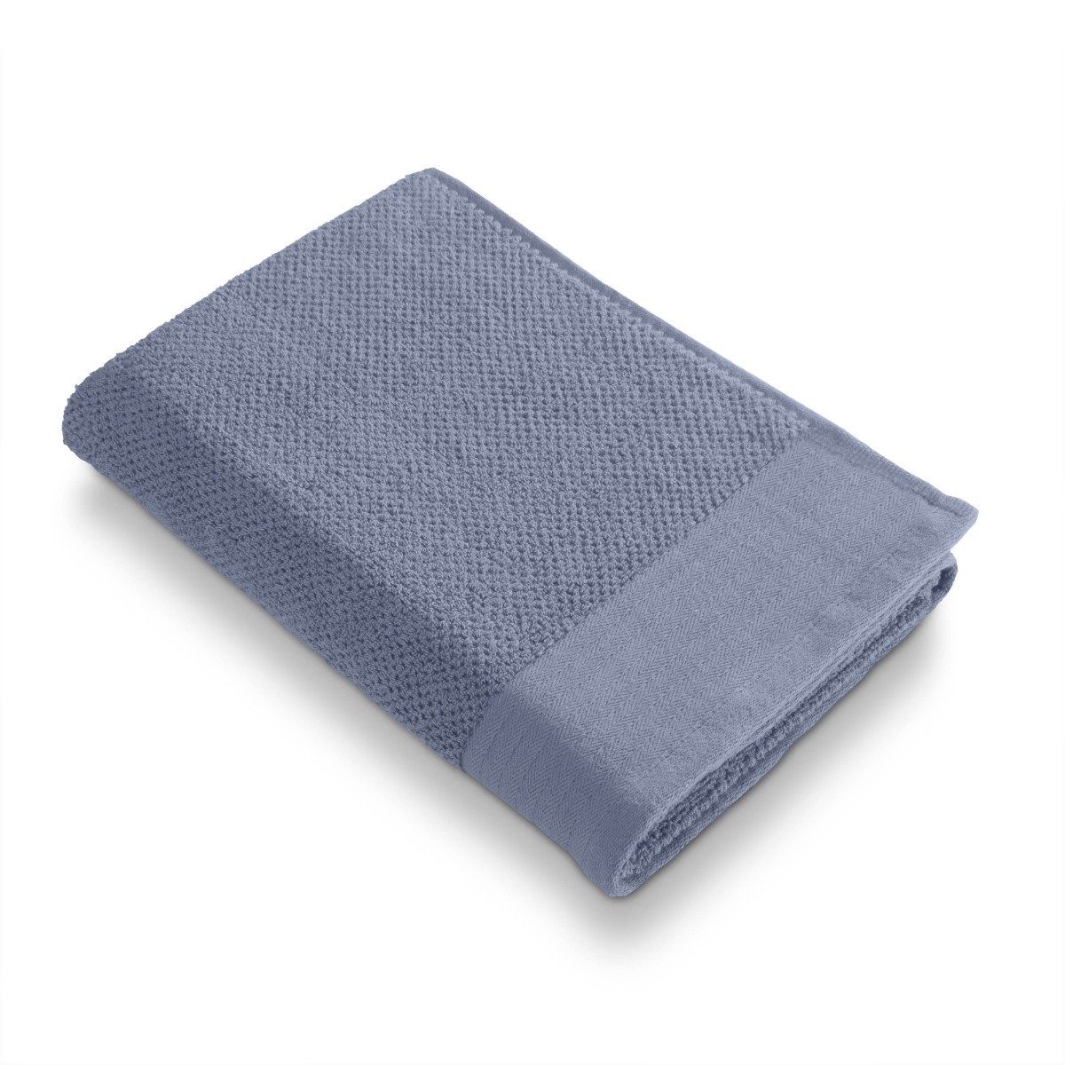 70x140 Blau Popcorn Cotton - Baumwolle Soft (1-St) cm, Duschtuch Walra Handtuch
