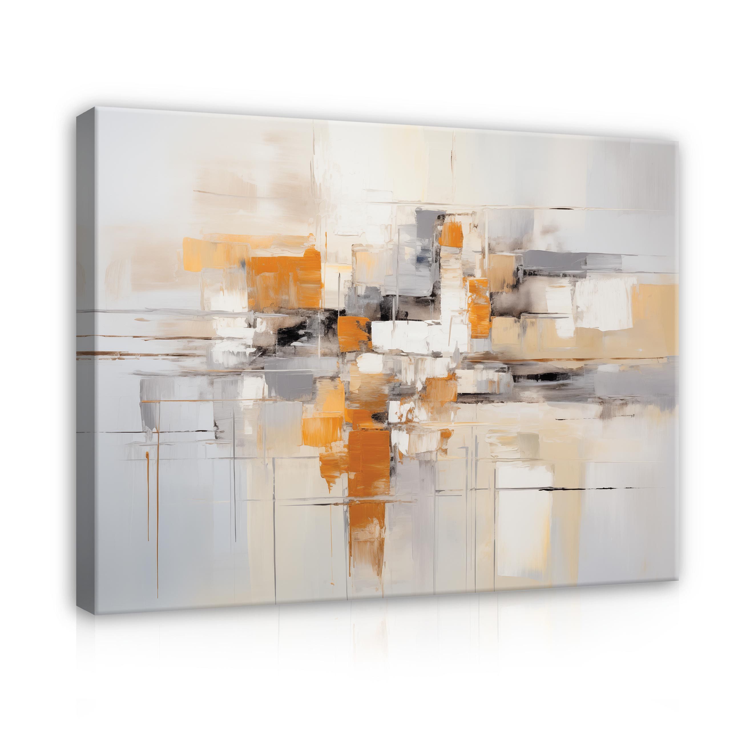 Leinwandbild Abstrakt Grau Loft Wandbilder XXL Wand Deko Bilder Modern