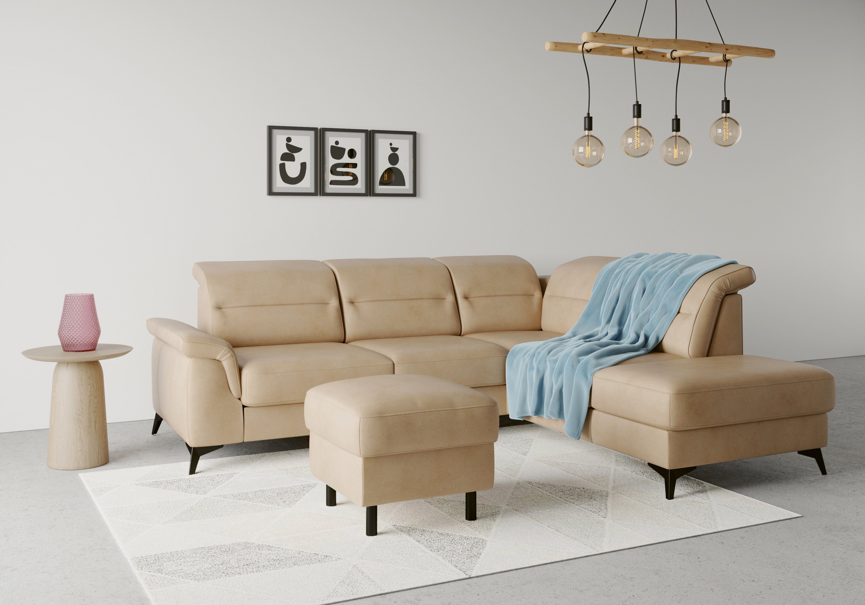 Ecksofa sit&more mit mane, Kopfteilverstellung Armteilfunktion optional Sinatra, mit und