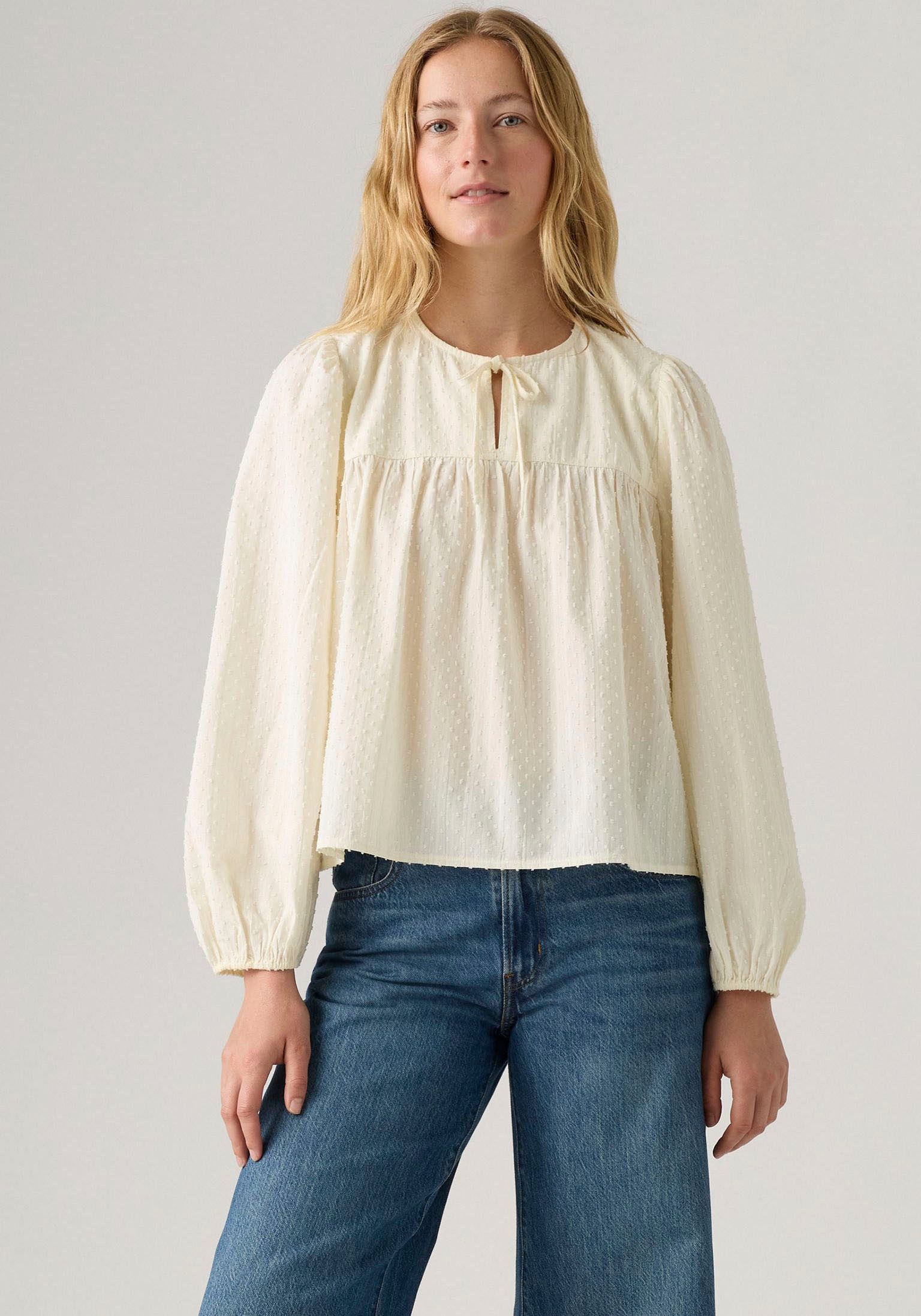 Levi's® Klassische Bluse JOSEPHINE LS HOLI mit elastischem Bund