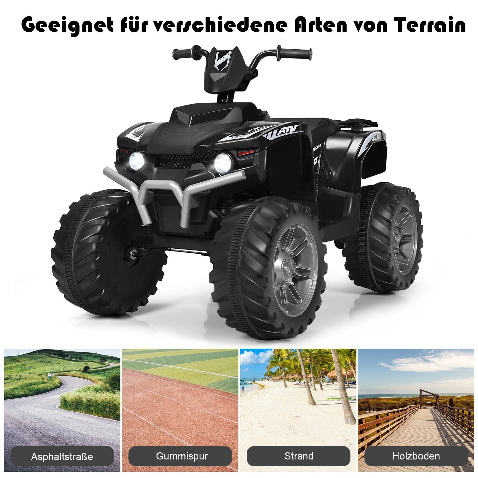 COSTWAY Elektro-Kinderquad, Mini Elektroquad, Kinderauto, 2,8-5 km/h