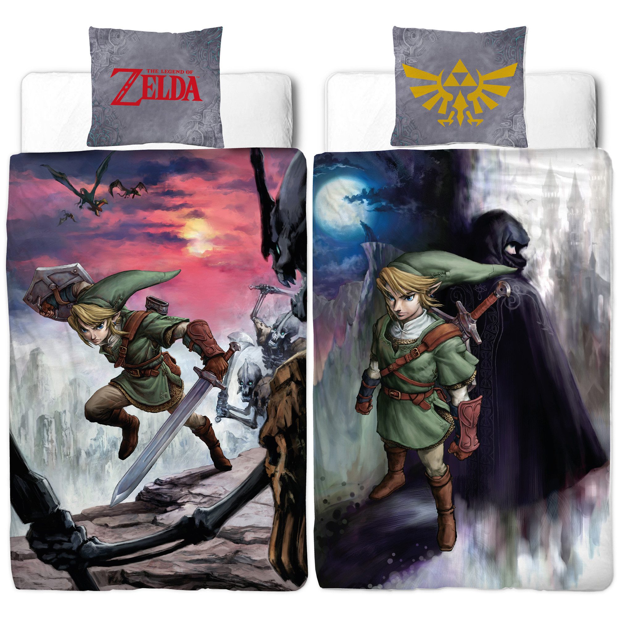 Kinderbettwäsche The Legend of Zelda Bettwäsche Dusk Linon / Renforcé, BERONAGE, 100% Baumwolle, 2 teilig, 135x200 + 80x80 cm