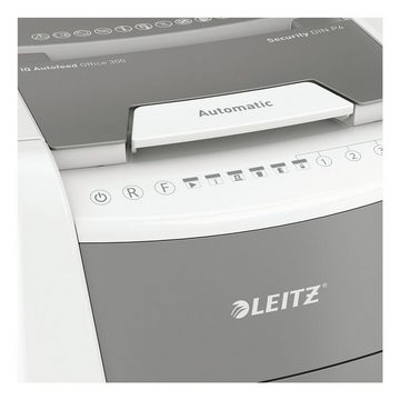 LEITZ Aktenvernichter Office 300, Streifenschnitt 4 mm, Einzelblatt-Einzug/Autofeed, 60 Liter