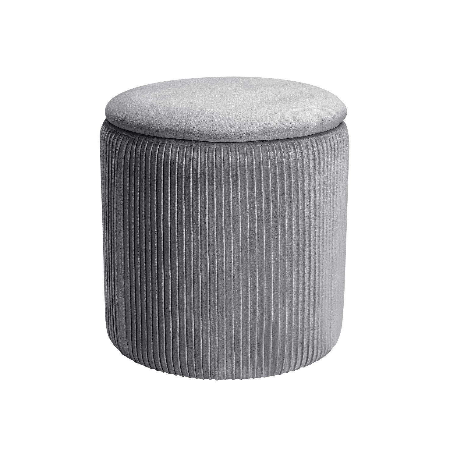 LIVINGANDHOME Fußhocker Zylinder Polsterhocker mit Stauraum günstig online kaufen