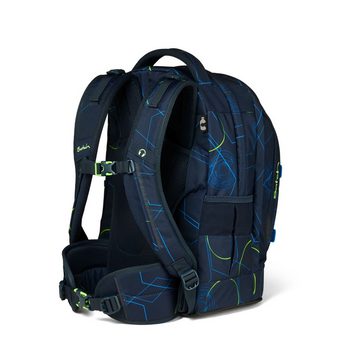 Satch Schulranzen Schulrucksack-Set PACK Blue Tech 2-teilig (2-teilig), Laptop-Fach, ergonomisch, höhenverstellbar