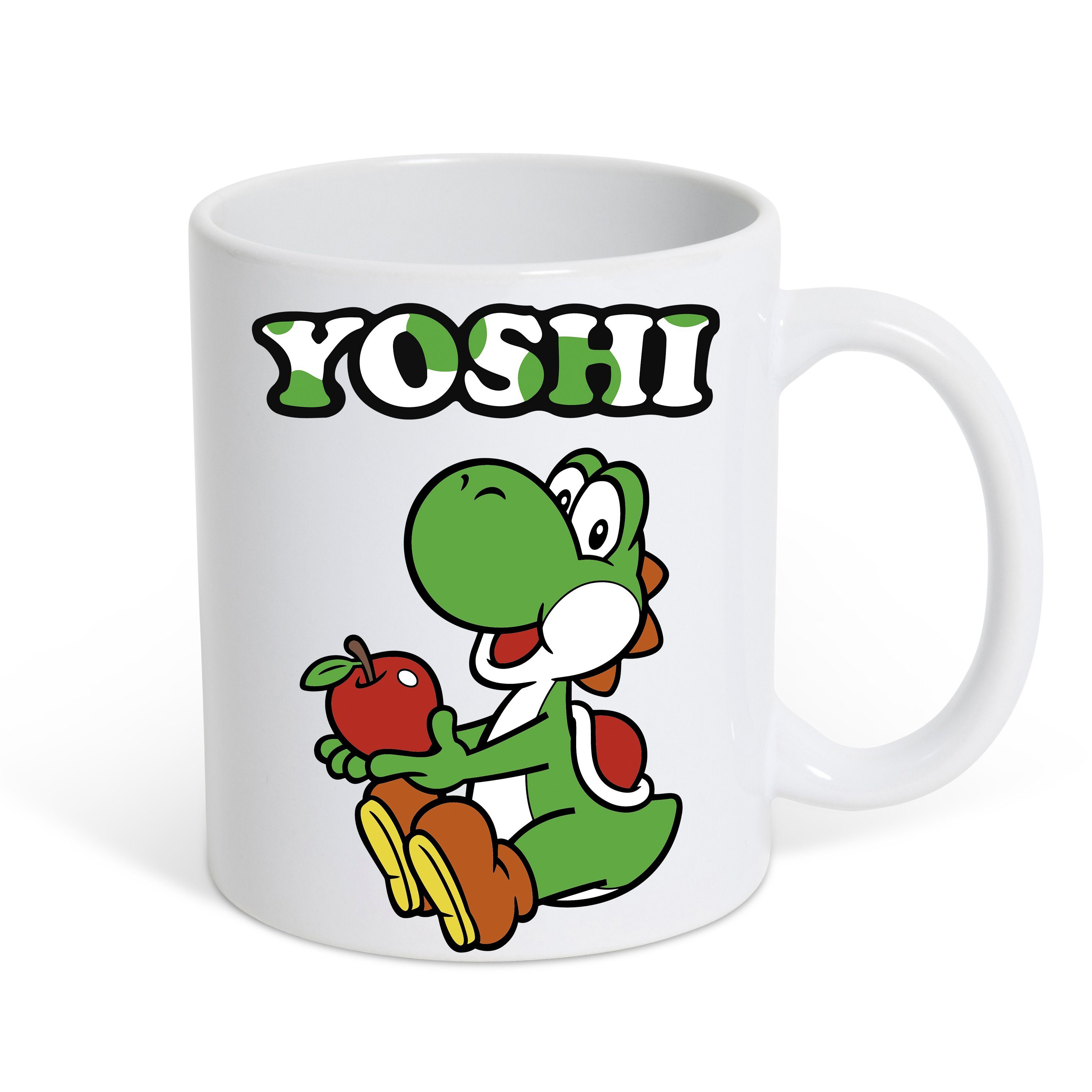 Youth Designz Tasse Yoshi Kaffeetasse Geschenk mit trendigem Logo Print, Keramik | Weißweingläser