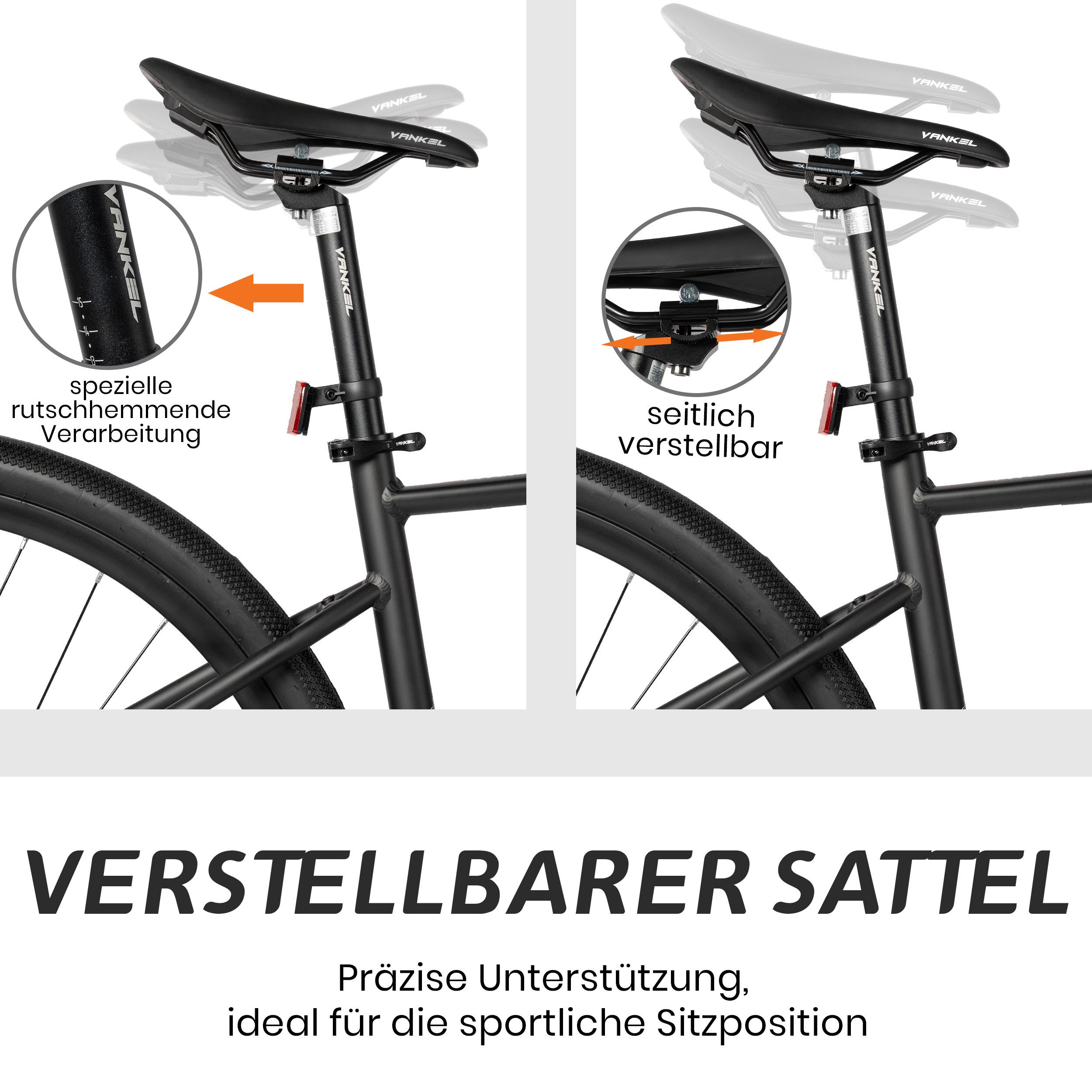 Vankel 28-inch Mountain Bike 700C with Shimano for Men and Women, Shimano RD-TZ500 Rear Derailleur, Derailleur Gears, Road Bike for Men & Women – Lightweight, Comfortable