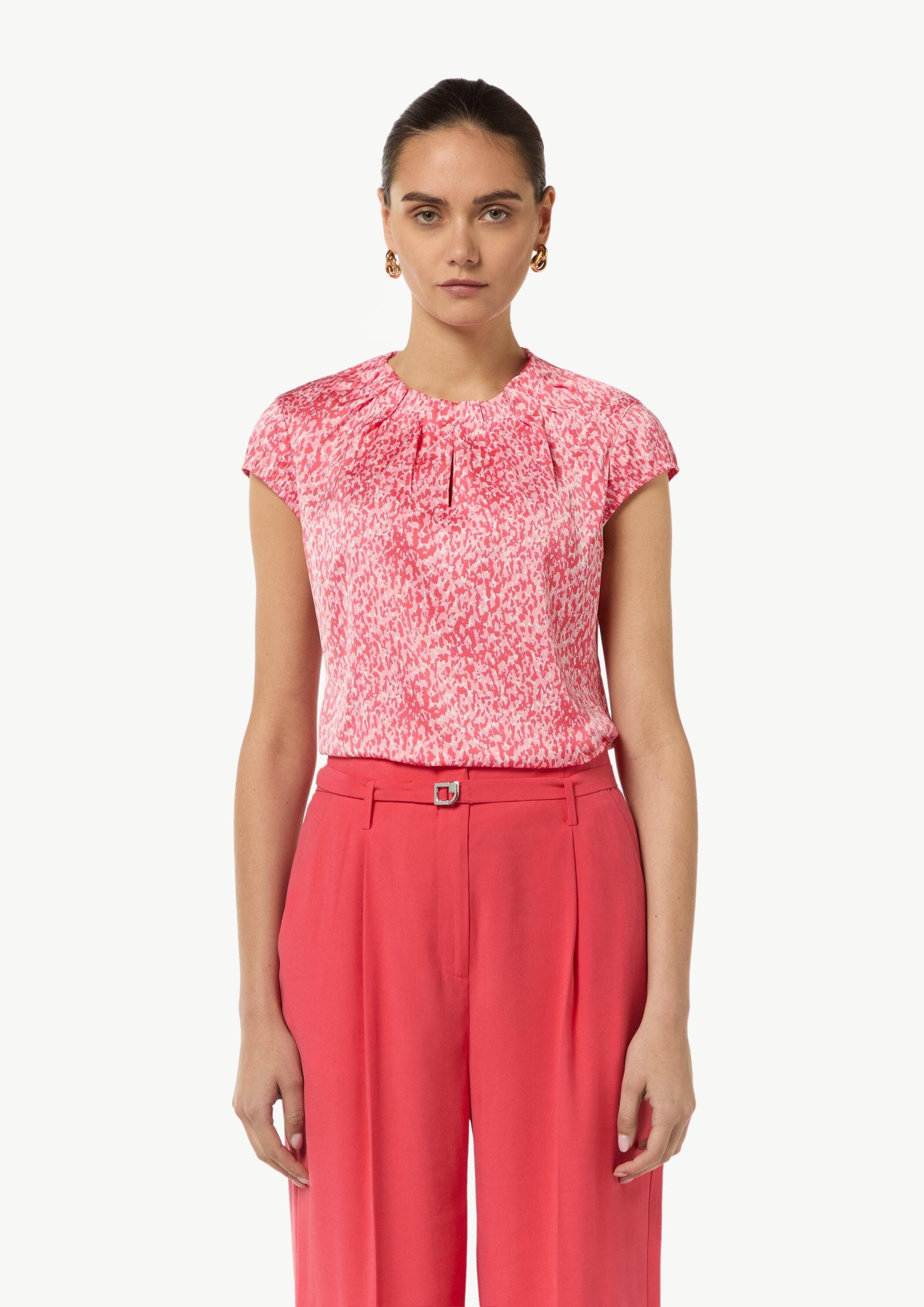 comma Kurzarmbluse Bluse Satinbluse mit Kappärmeln günstig online kaufen