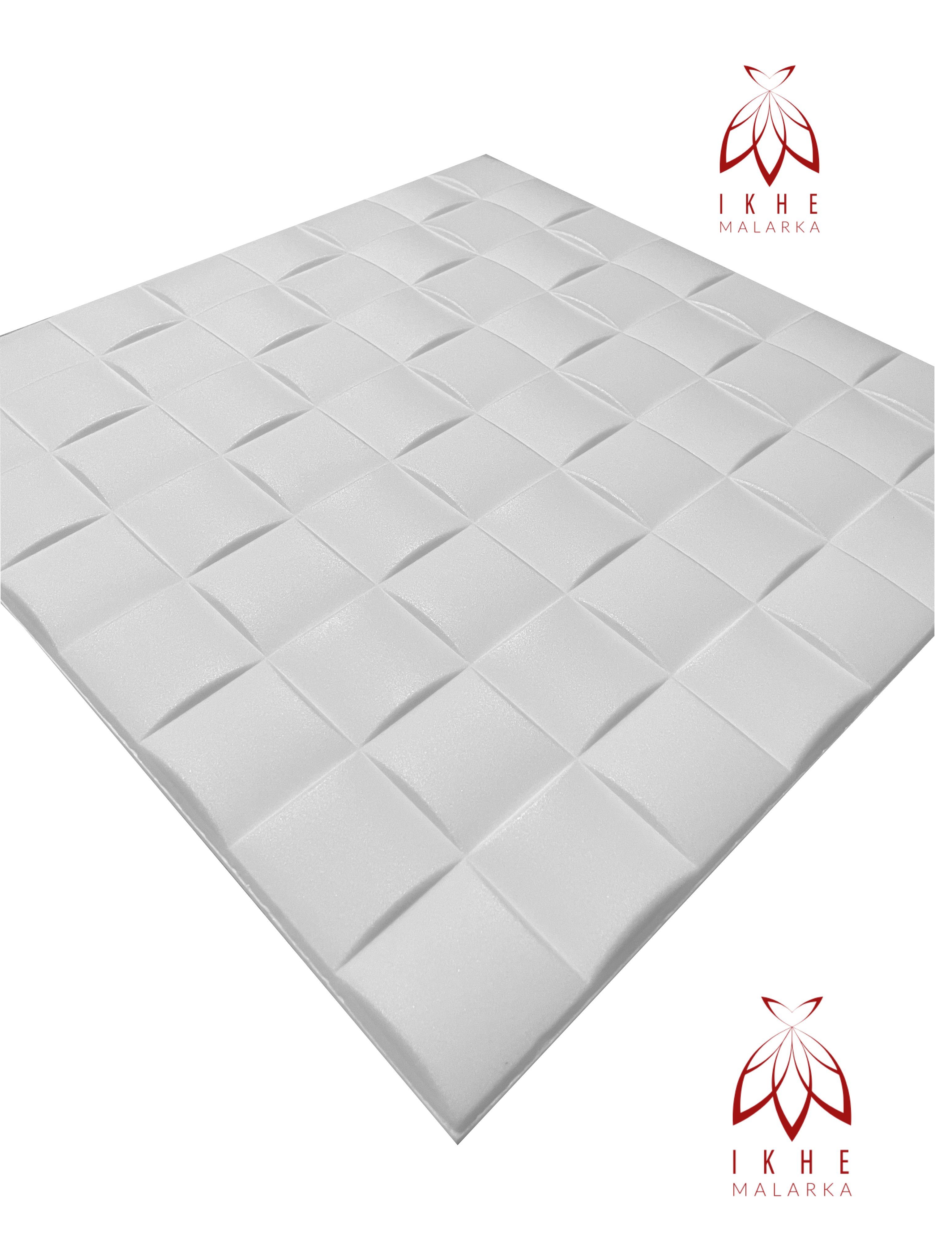 8 XPS, BxL: = Wandpaneel Stück 3D (Platten IKHEMalarka 0816 qm, Dekoren, stark 50,00x50,00 cm, Paneele) 2m² 0,25 Deckenpaneele 2mm Polystyrol Polystyrol