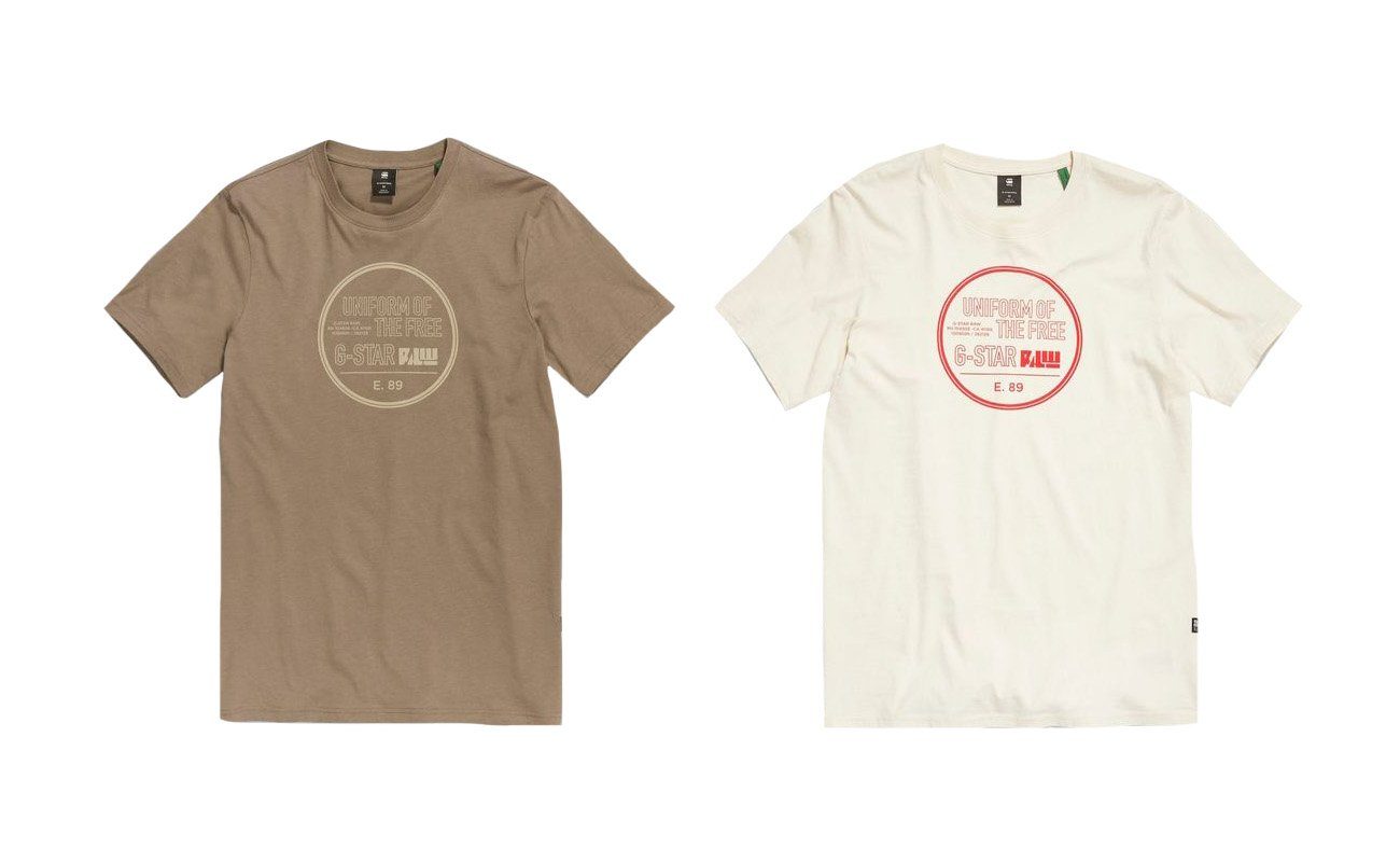 T G-Star Chest Graphic T-Shirt R RAW (1-tlg) Ecru Slim