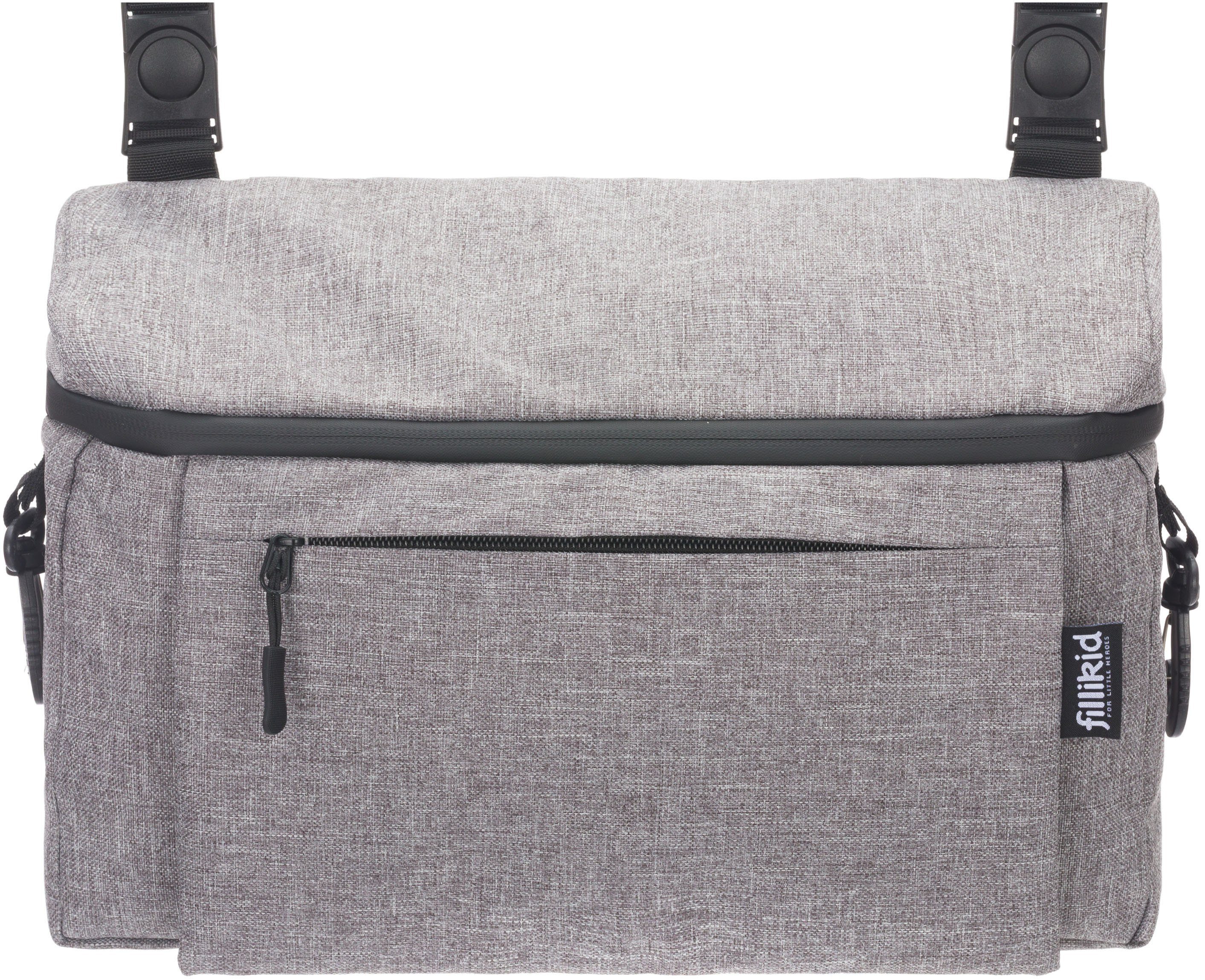 Fillikid Kinderwagen-Tasche Buggy Organizer Sport, grau, mit Wickelunterlage