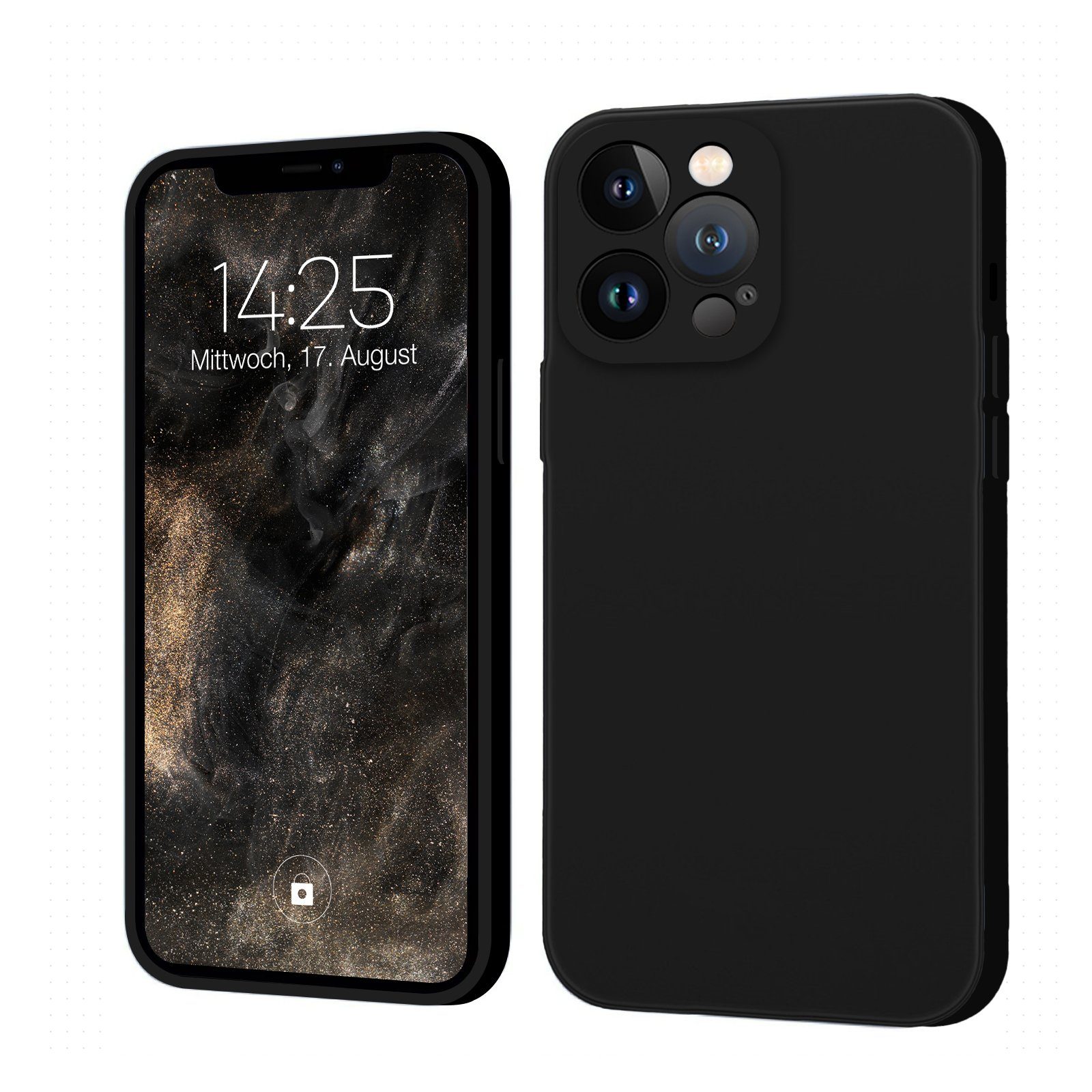 Tec-Expert Handyhülle SoftGrip Cover Hülle für Apple iPhone 13 Pro, Cover Bumper Case viele Farben wahlweise mit Glas