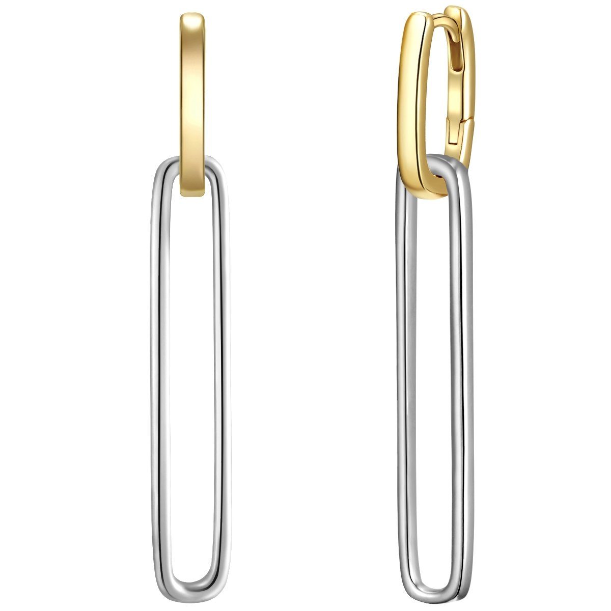 Glanzstücke München Paar Creolen silber/gelbgold, Creolen Sterling Silber b günstig online kaufen