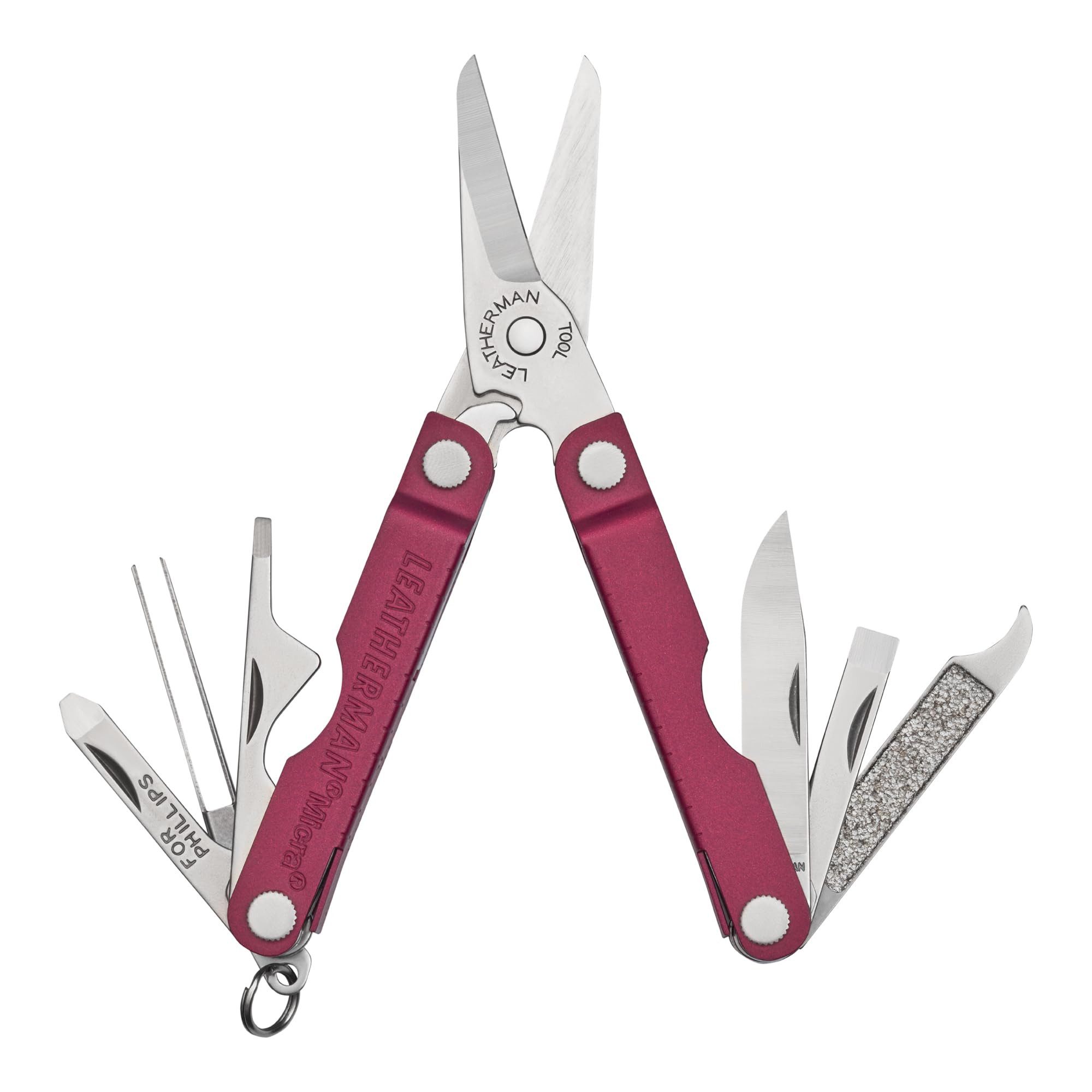 Multitool Leatherman Micra - Edelstahl-Multi-Tool - 9 Werkzeuge - Black Cherry