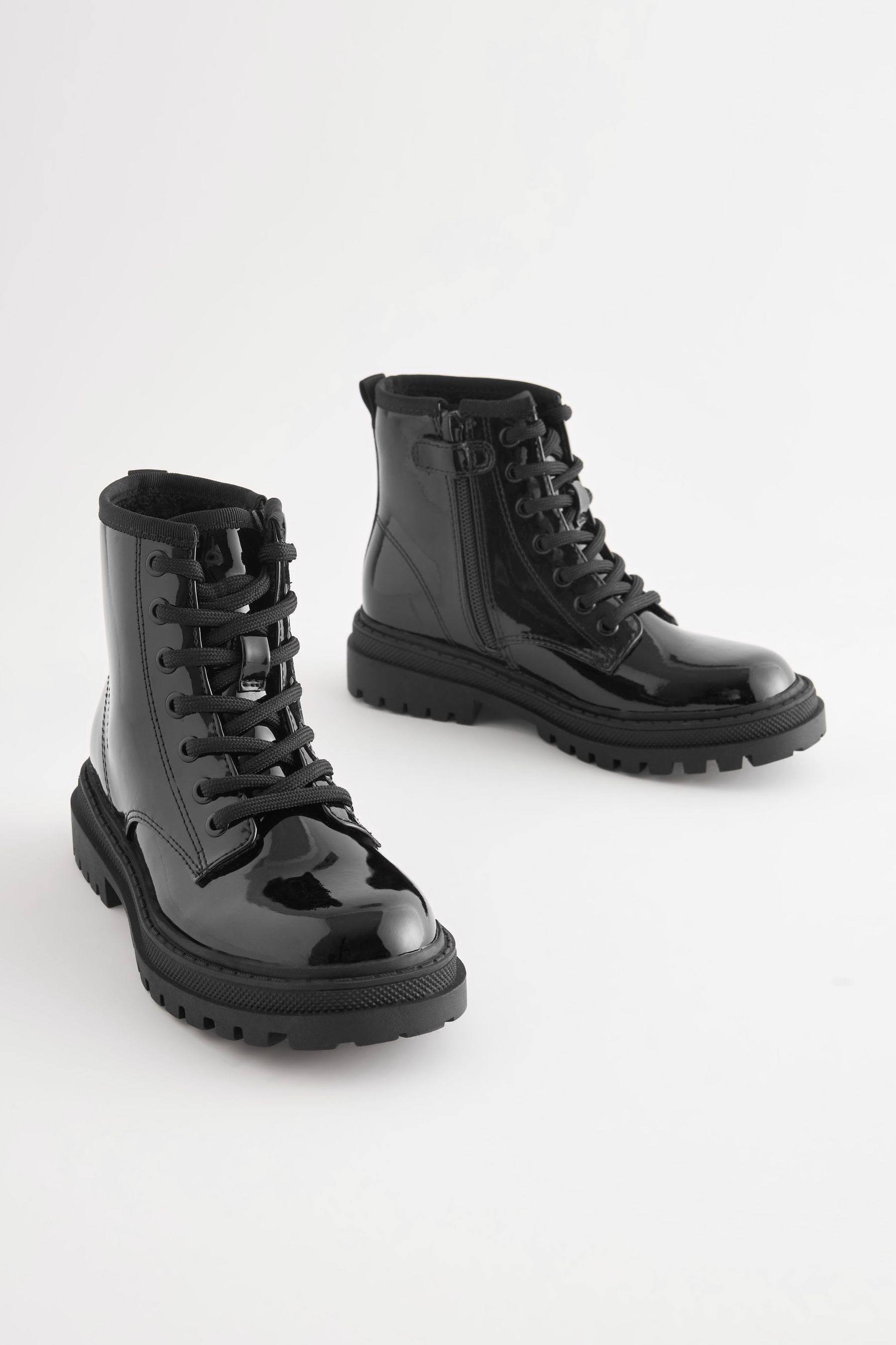 Next Warm gefütterte Schnürstiefel - Weite Passform Schnürstiefelette (1-tlg)