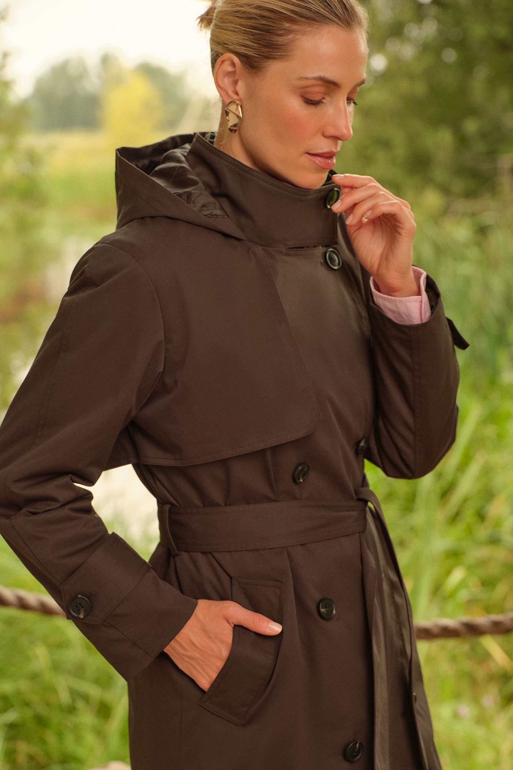 Love & Roses Trenchcoat Love & Roses Trenchcoat mit Kapuze, Regular (1-tlg)