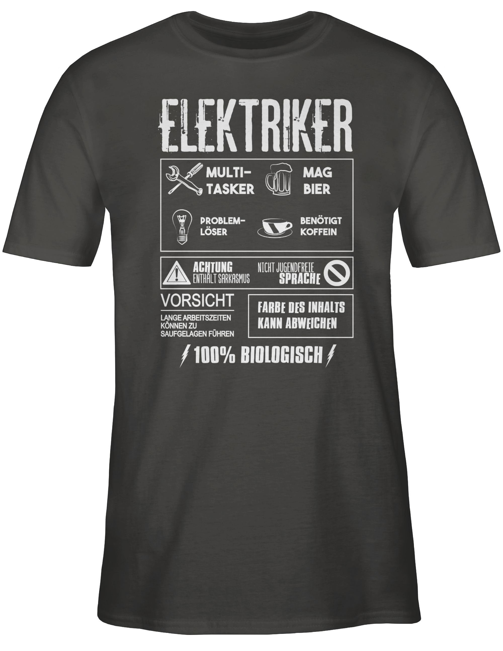 Lustige ein T-Shirt Handwerker Geschenke Elek Shirtracer Geschenkideen bin Geschenk Elektriker 03 Geschenke Ich - Dunkelgrau