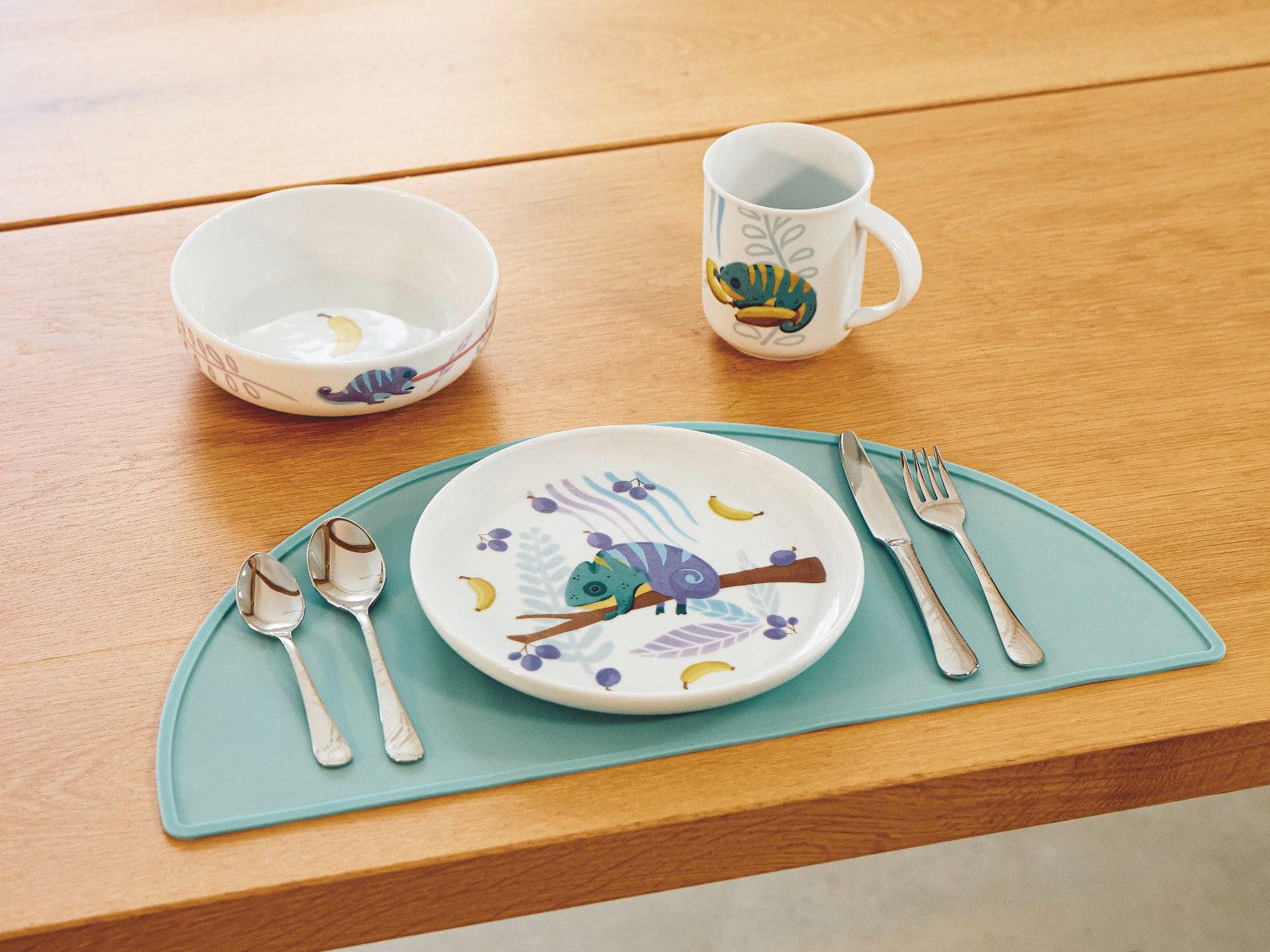 Rosenthal Geschirr-Set Kids Jungle Kinderset 3tlg, Porzellan