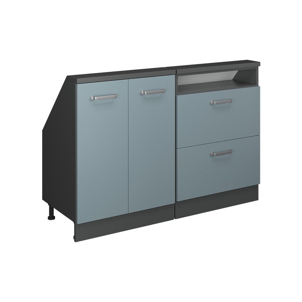 Vicco Unterschrank R-Line, Blau-Grau/Anthrazit, 120 cm günstig online kaufen