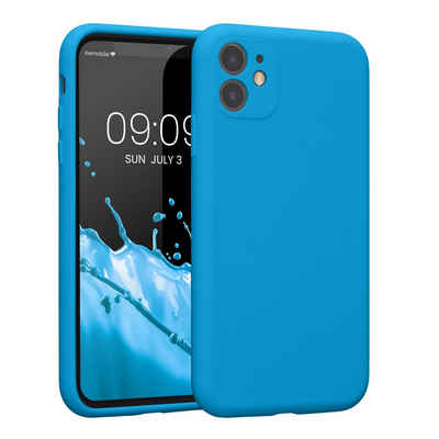 kwmobile Handyhülle Hülle für Apple iPhone 11, Hülle Silikon gummiert - Handyhülle - Handy Case in Strahlend Blau