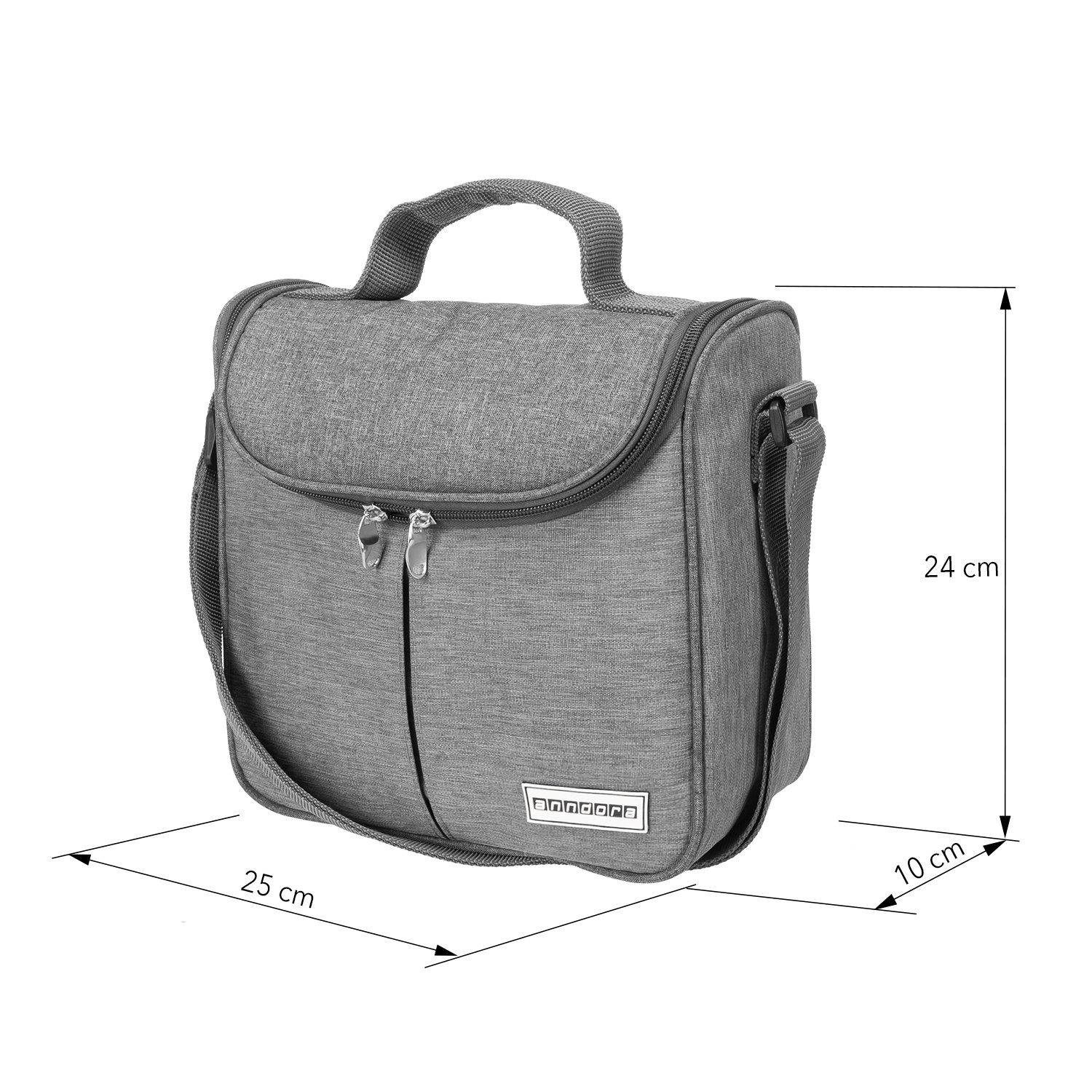 Kleine mit Tragegurt Kühltasche - Kühltasche Mini 4 light-grey anndora Farbwahl Liter