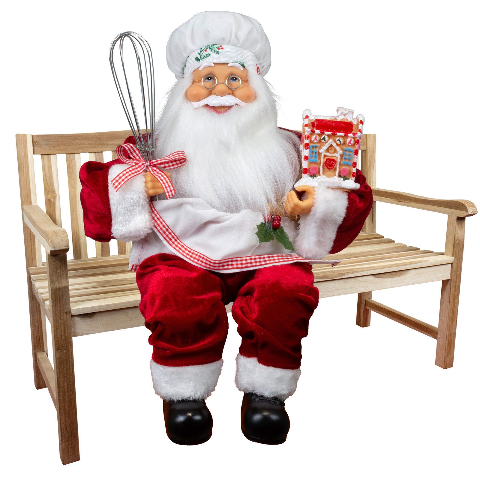 Christmas Paradise Weihnachtsmann sitzend 45cm - 6 Designs (Deko Figur, 1 S günstig online kaufen