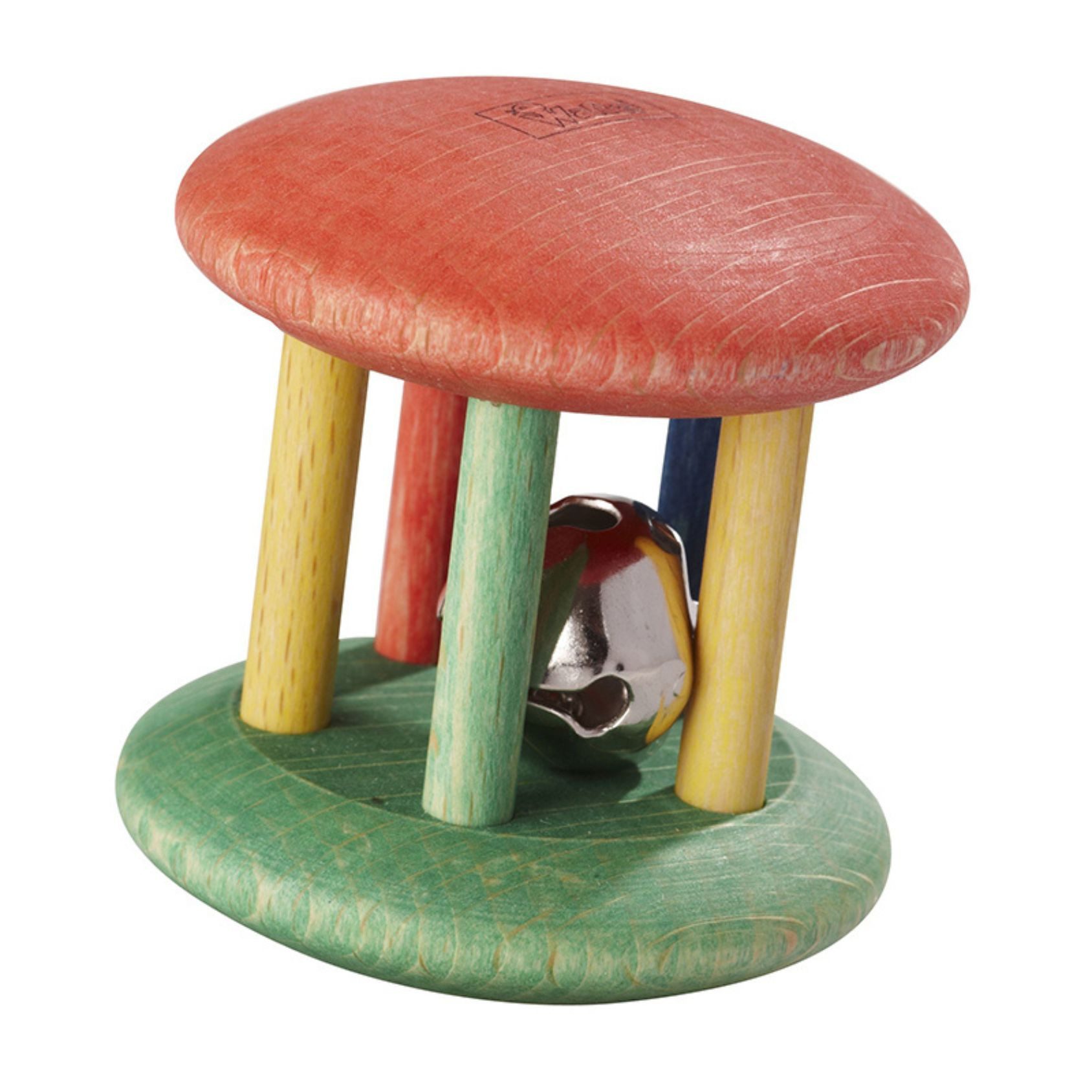 Nic Greifling Glockenrolle Bio – Greifling aus Ahornholz (Set, 1-tlg., 1), leicht zu greifen, ideal zur Förderung der Motorik