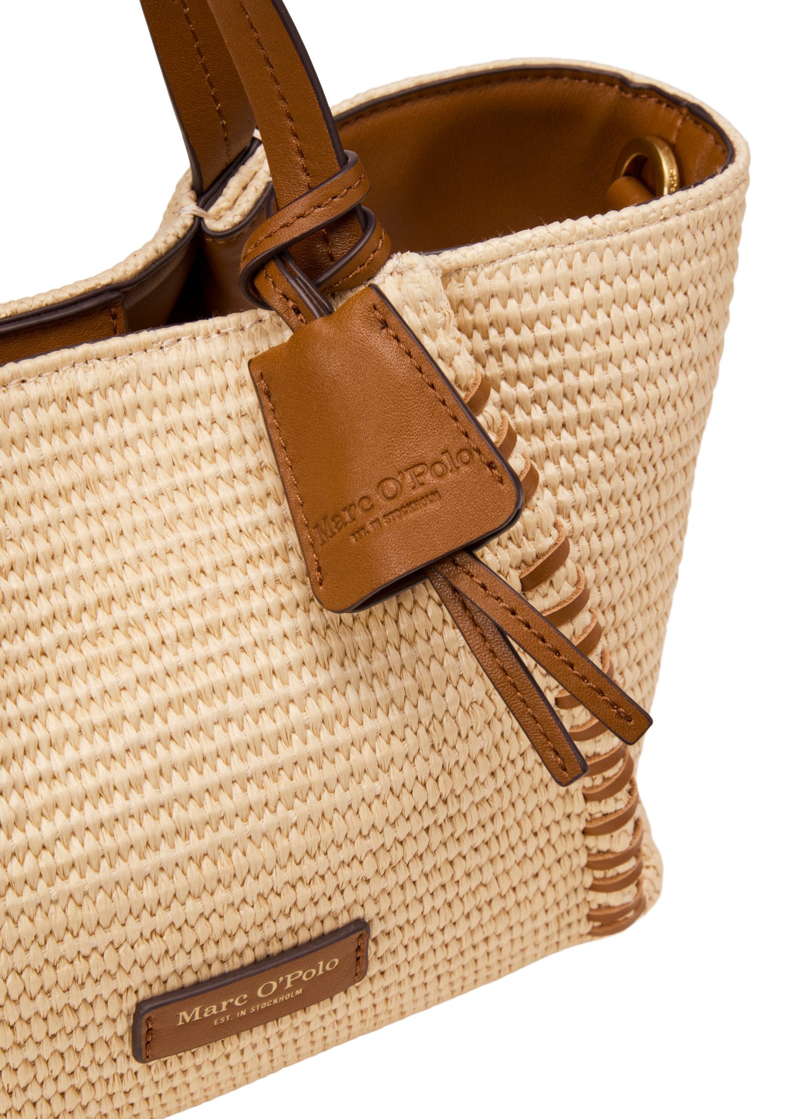 Marc O'Polo Umhängetasche mit edlen Echtleder-Details