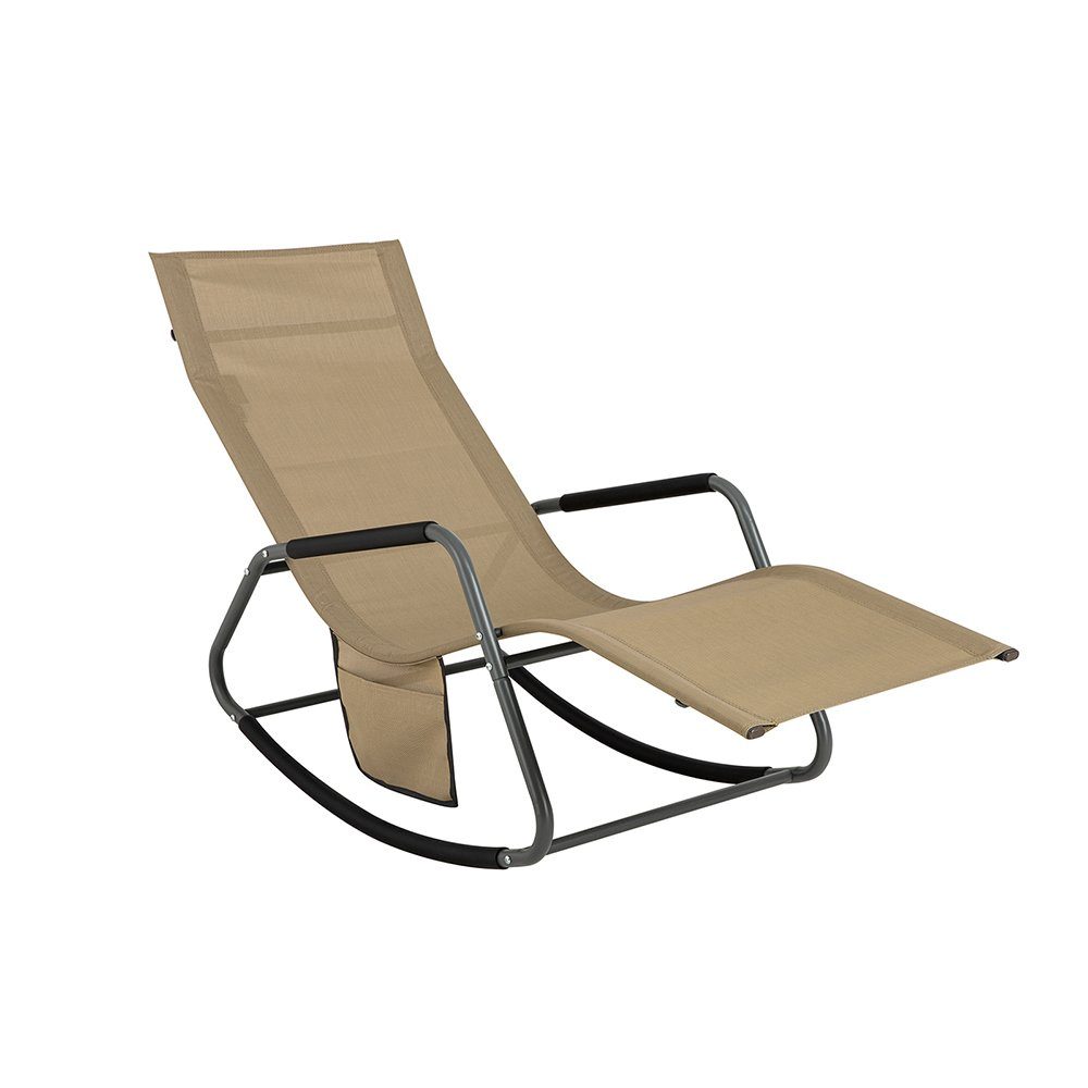 SoBuy Gartenliege OGS47, Schaukelstuhl mit Seitentasche, günstig online kaufen