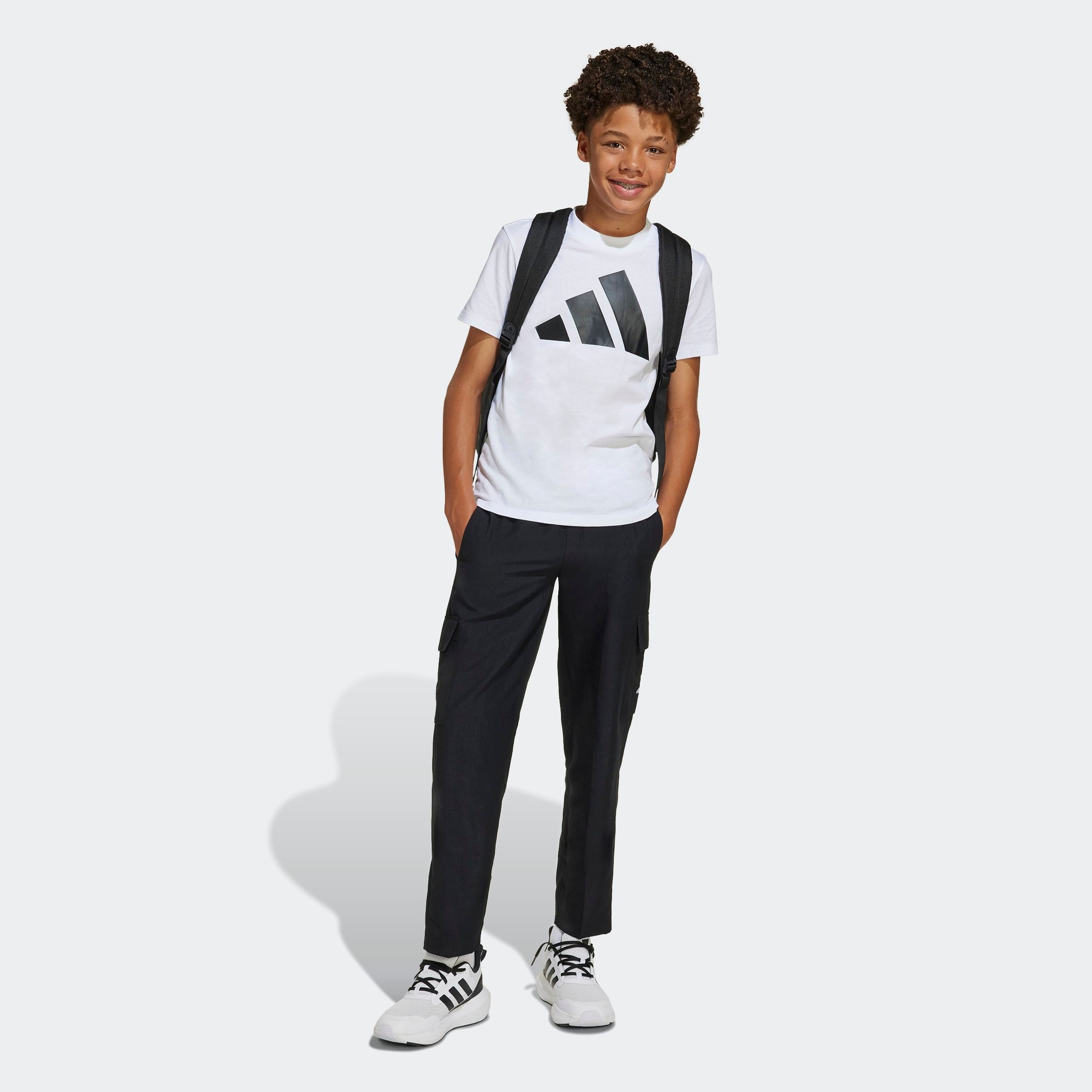 adidas Sportswear T-Shirt J BL TEE 160 für Kinder und Teens, mit Rundhalsausschnitt, aus 100 % Baumwolle