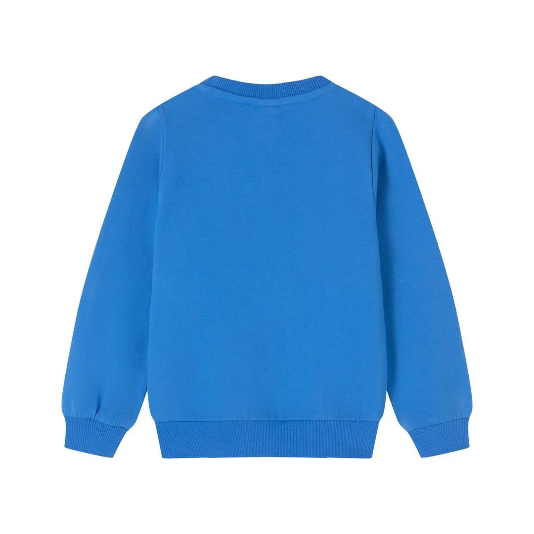 Jungen blau Sweatshirt Smileys suebidou Print Pullover mit für