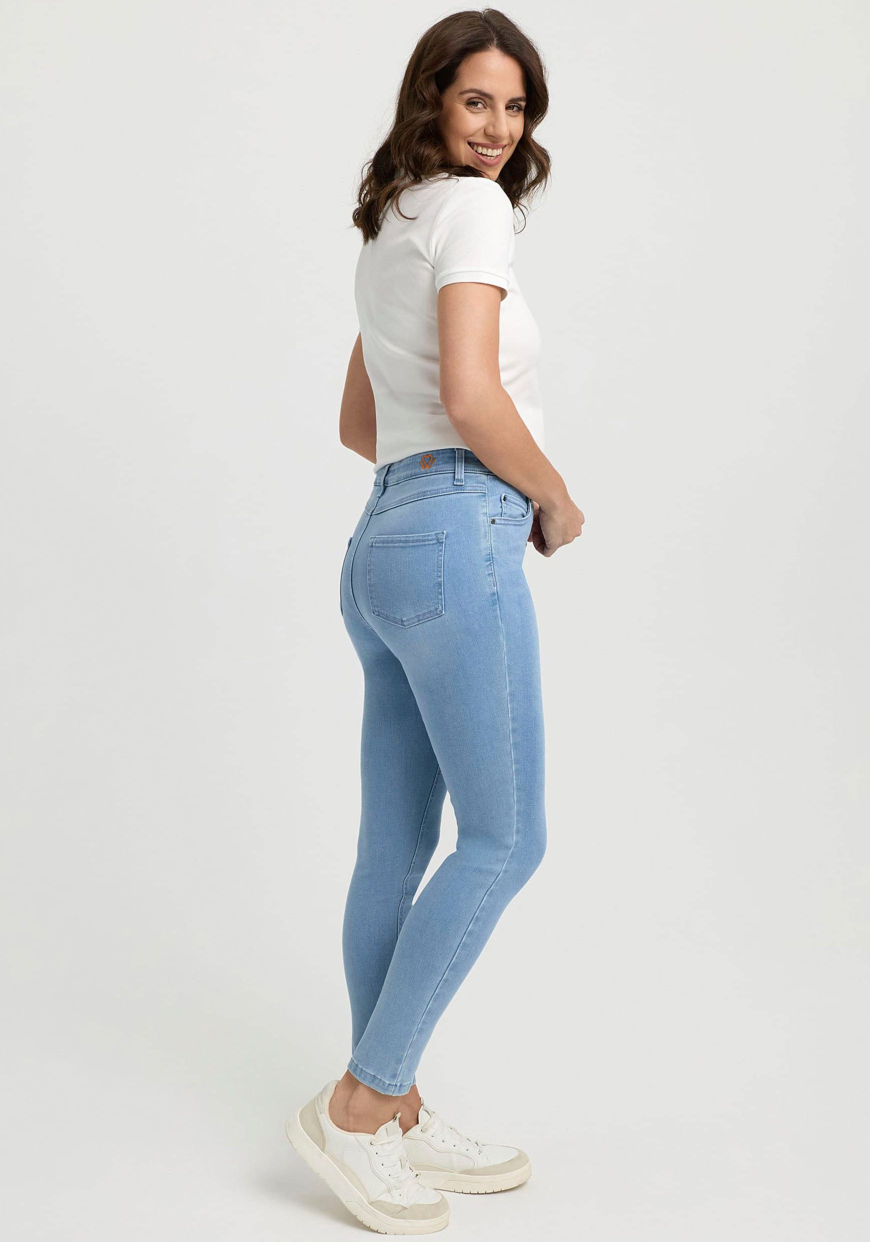 wonderjeans High-waist-Jeans "Skinny", in körperbetonter Passform günstig online kaufen