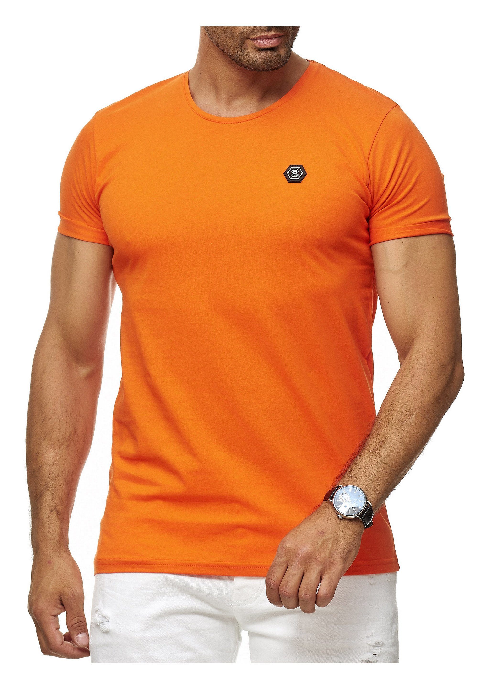 RedBridge T-Shirt Atlanta mit sportlichem Brandlogo orange