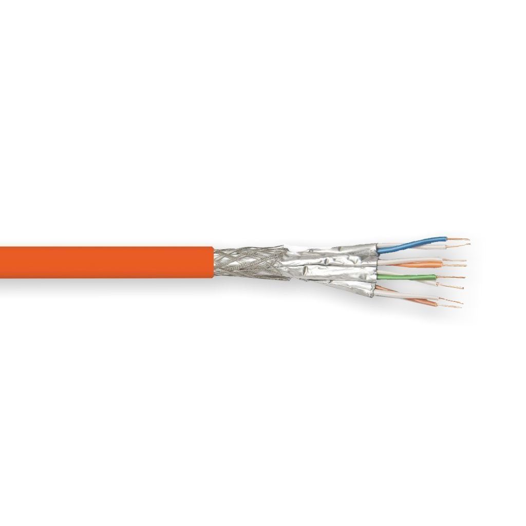 Netzwerkkabel Lokmann S/FTP mit 7 1000MHz 500m, Länge Meteraufdruck Verlegekabel (AWG23) Simplex CAT LAN-Kabel,