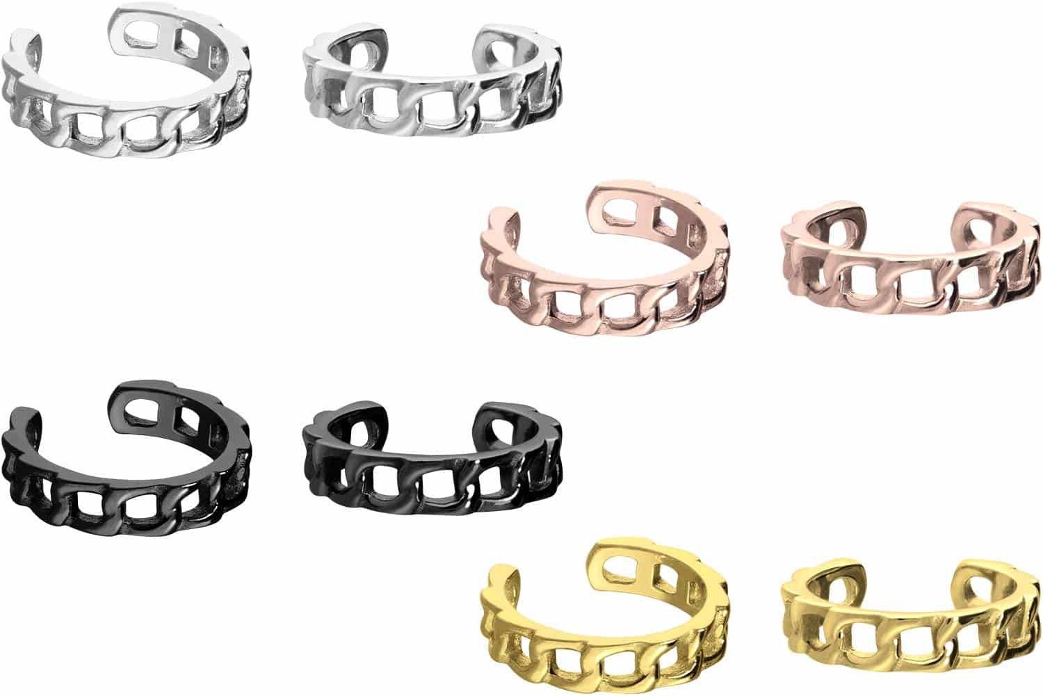 PIERCINGLINE Fake-Ear-Plug Chirurgenstahl Fake Ohrring PANZERKETTEN-DESIGN günstig online kaufen