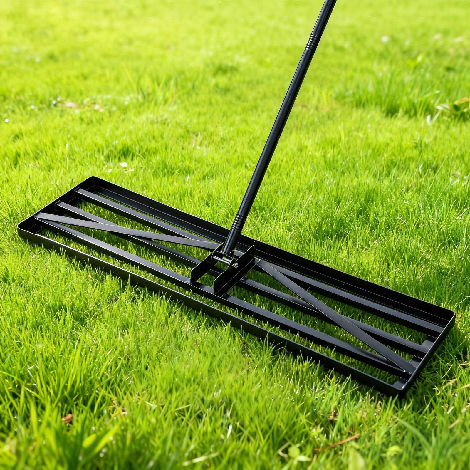 Meulbaty Rasenrechen Rasenplanierer mit verstellbarer Arbeitsbreite (190 cm oder 210 cm), (1-tlg), ideal zum Einebnen von Gartenflächen