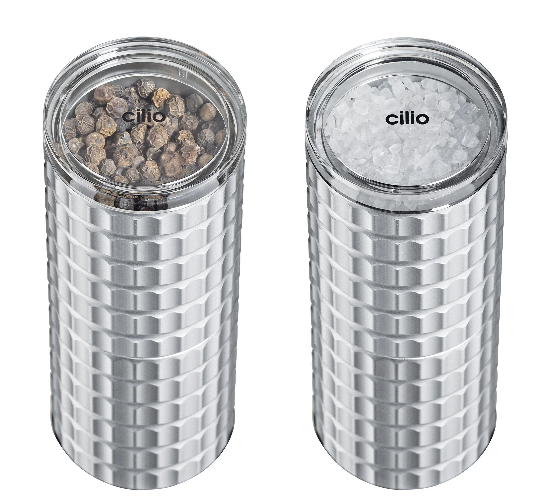 silber Kräutermühle Pfeffermühle PISA Salzmühle Cilio Cilio Gewürzmühle Salz-/Pfeffermühle