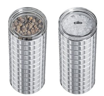 Cilio Salz-/Pfeffermühle Gewürzmühle Pfeffermühle Salzmühle Kräutermühle Cilio PISA silber