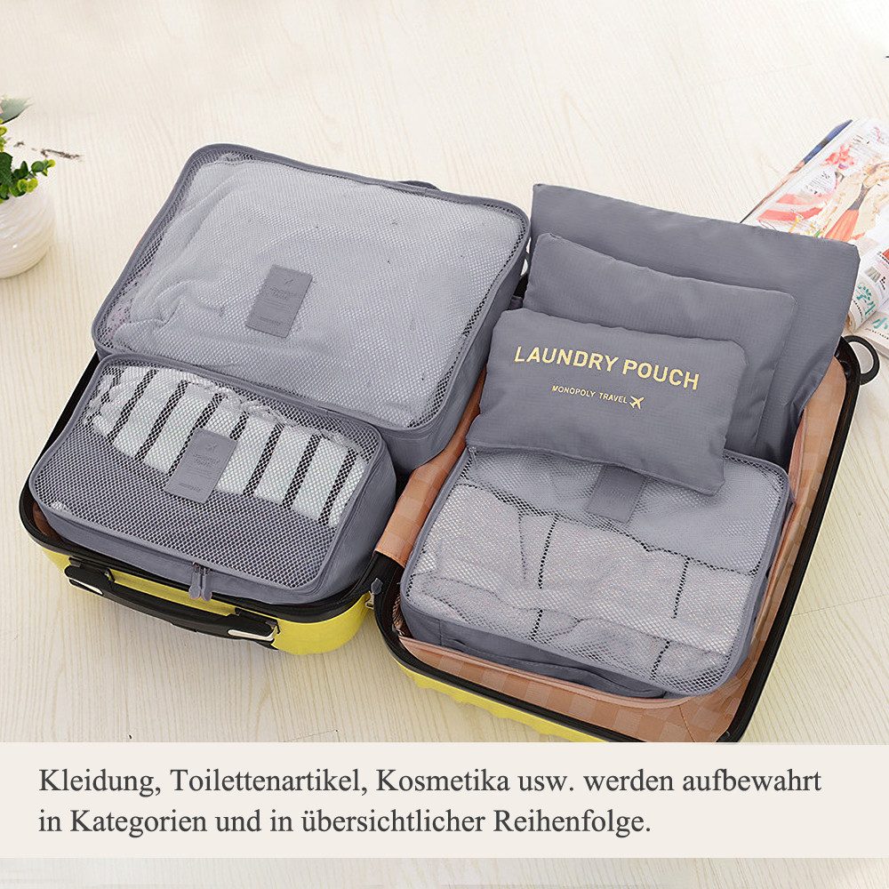 Coonoor Kofferorganizer Packing Cubes Kofferorganizer Koffer Organizer Set günstig online kaufen